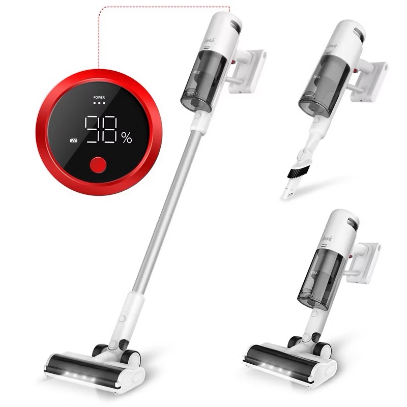 inse v120 cordless vacuum 30kpa powerful cordless stick vacuum with led screen, brushless motor, up to 60 mins runtime