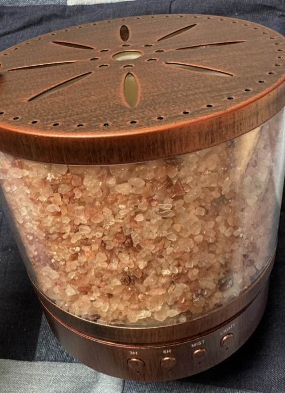 Salt Crystal Lamp 400ml Himalayan Aroma Diffuser 7 color