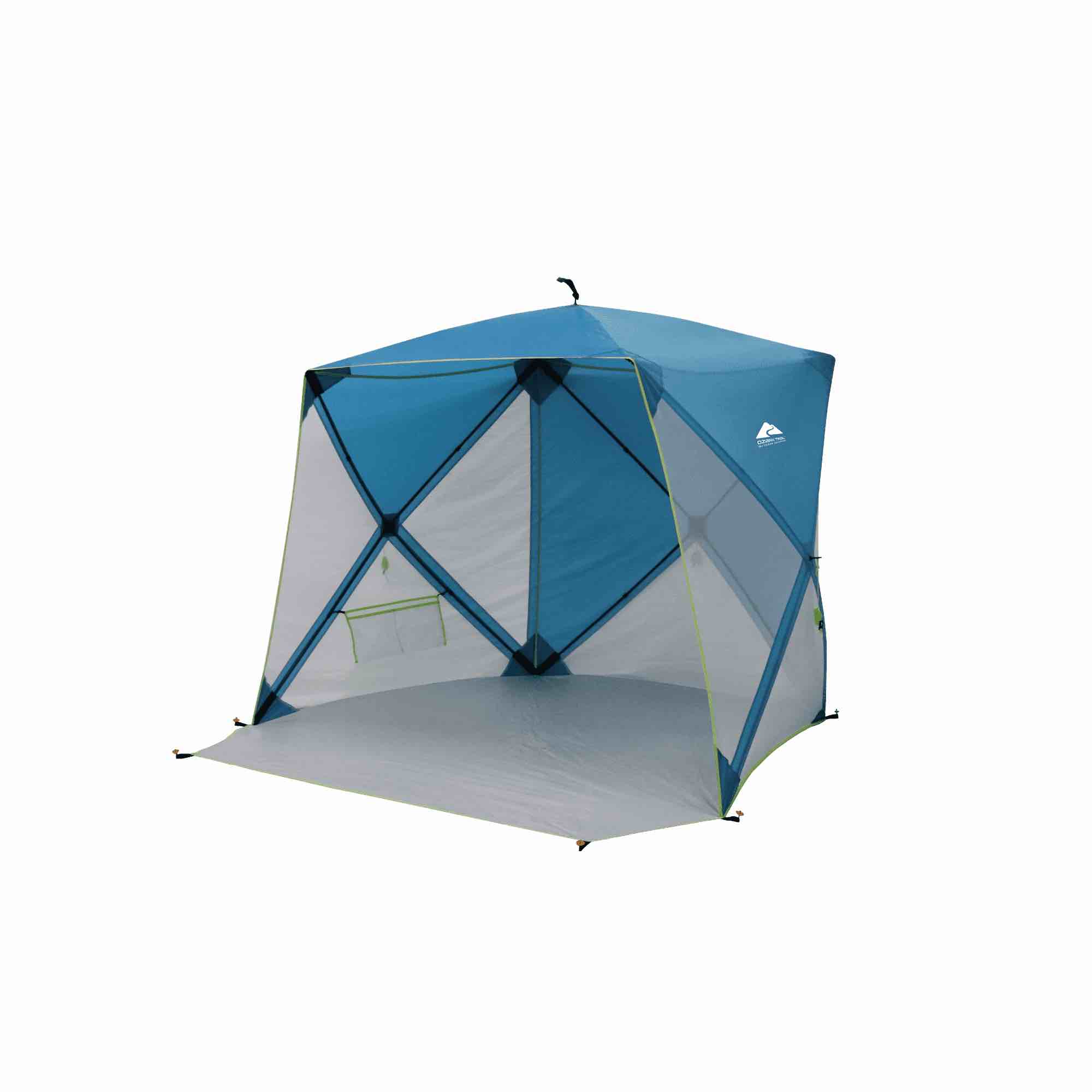 Ozark Trail 6.8 ft x 5.9 ft Pop-up Beach Shelter, Blue