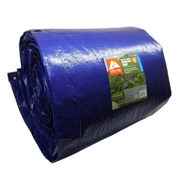 Ozark Trail Medium-Duty Tarp, 16 x 30 Material PE