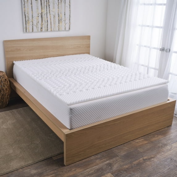 mainstays 1.25" 7-zone mattress topper, full