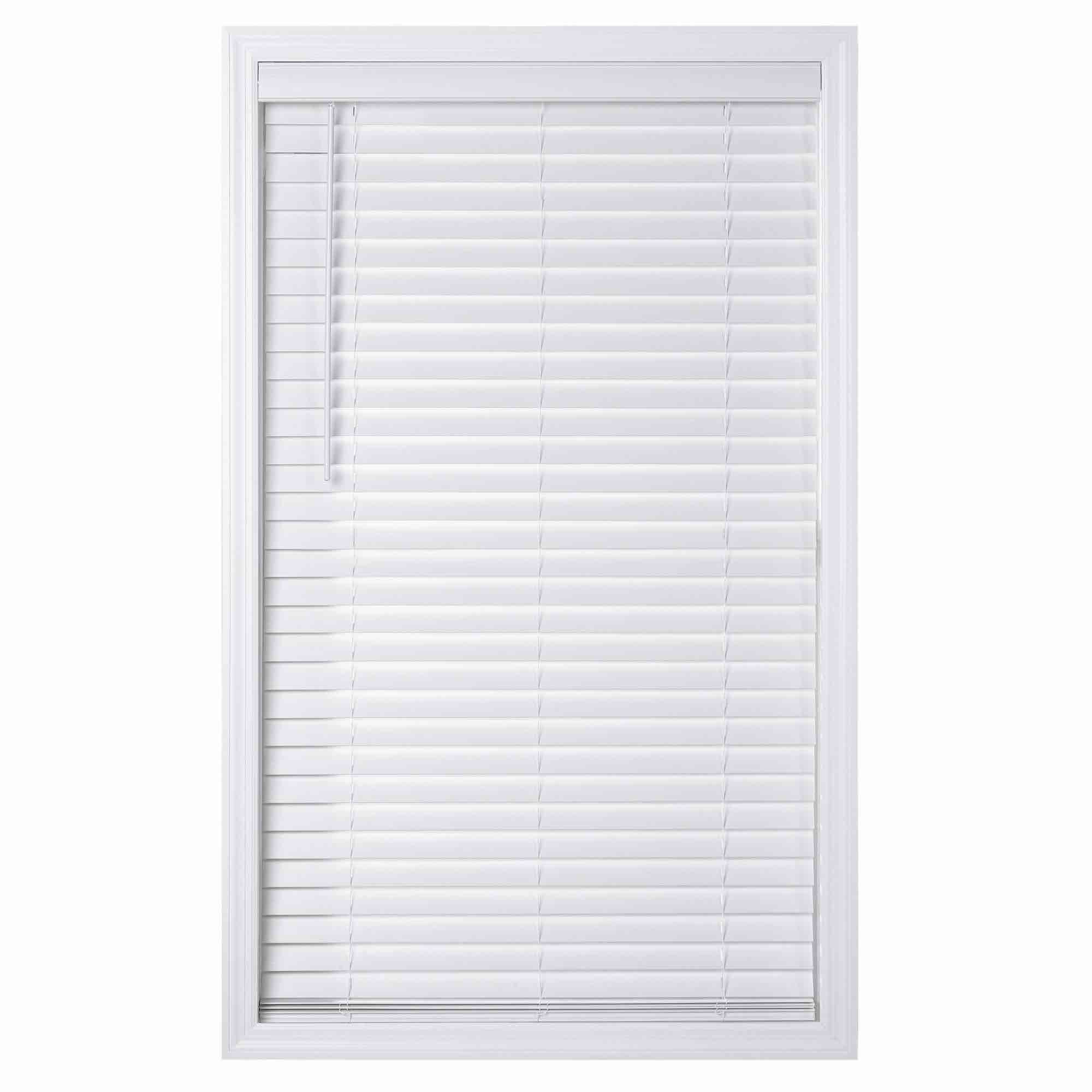 Better Homes & Gardens 2  Cordless Faux Wood Horizontal Blinds  White  30x64