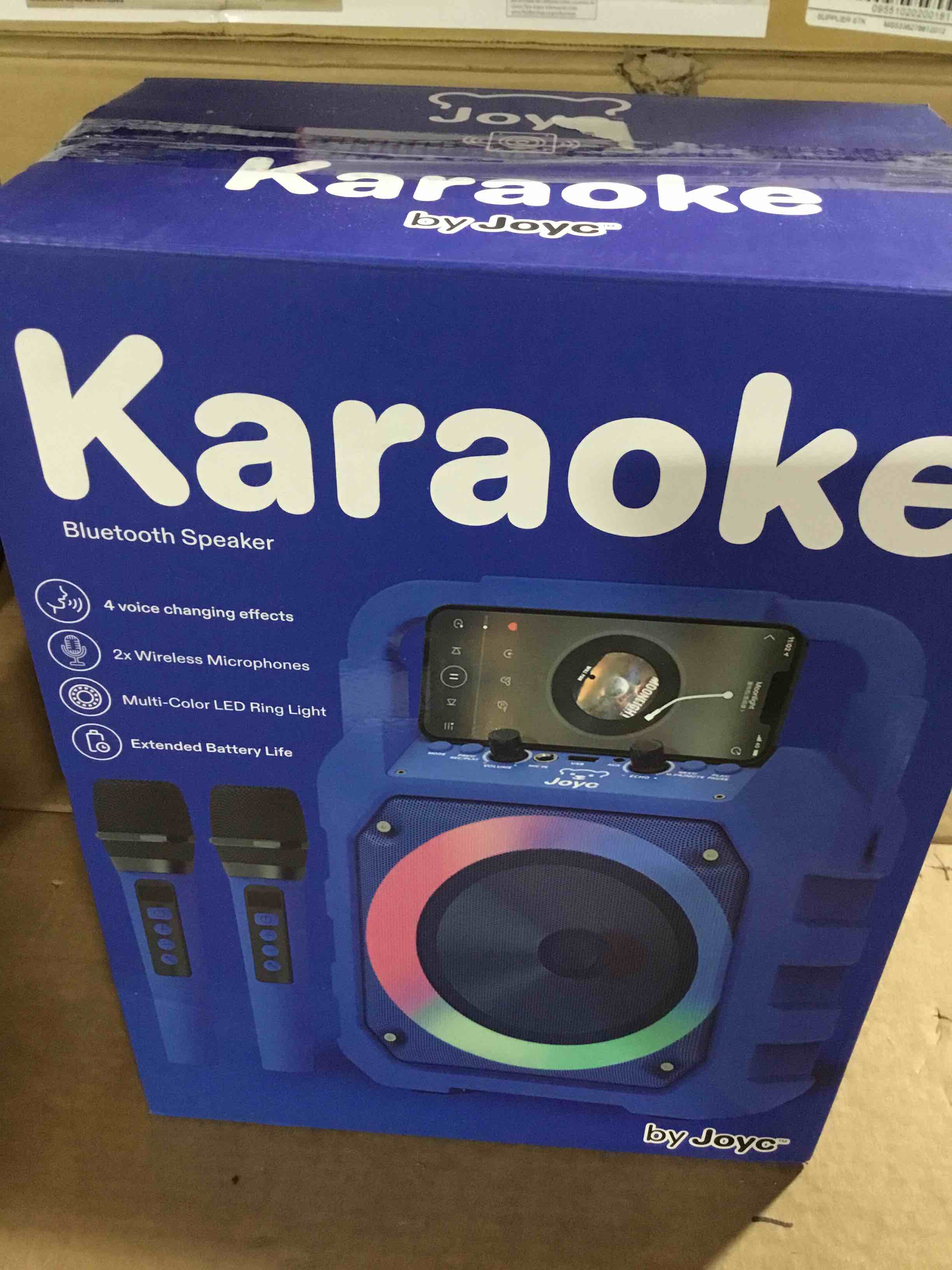 Condition photo showing Good Condition for JOYC Mic Drop Karaoke Machine with 2 Wireless Mics & RGB Lights, Choose Color
