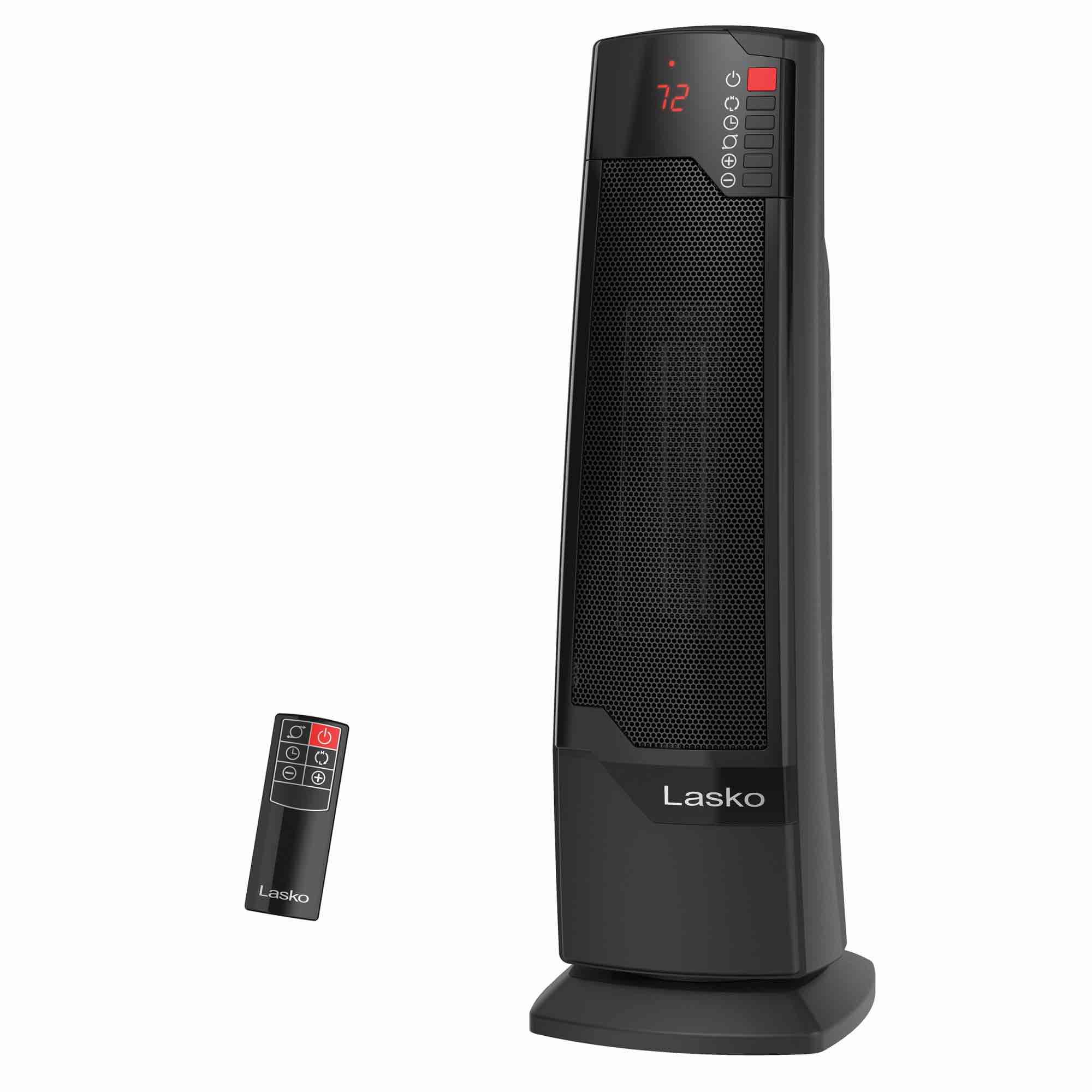 Lasko CT32150 32" Digital Ceramic Tower Space Heater with Remote Control, Black