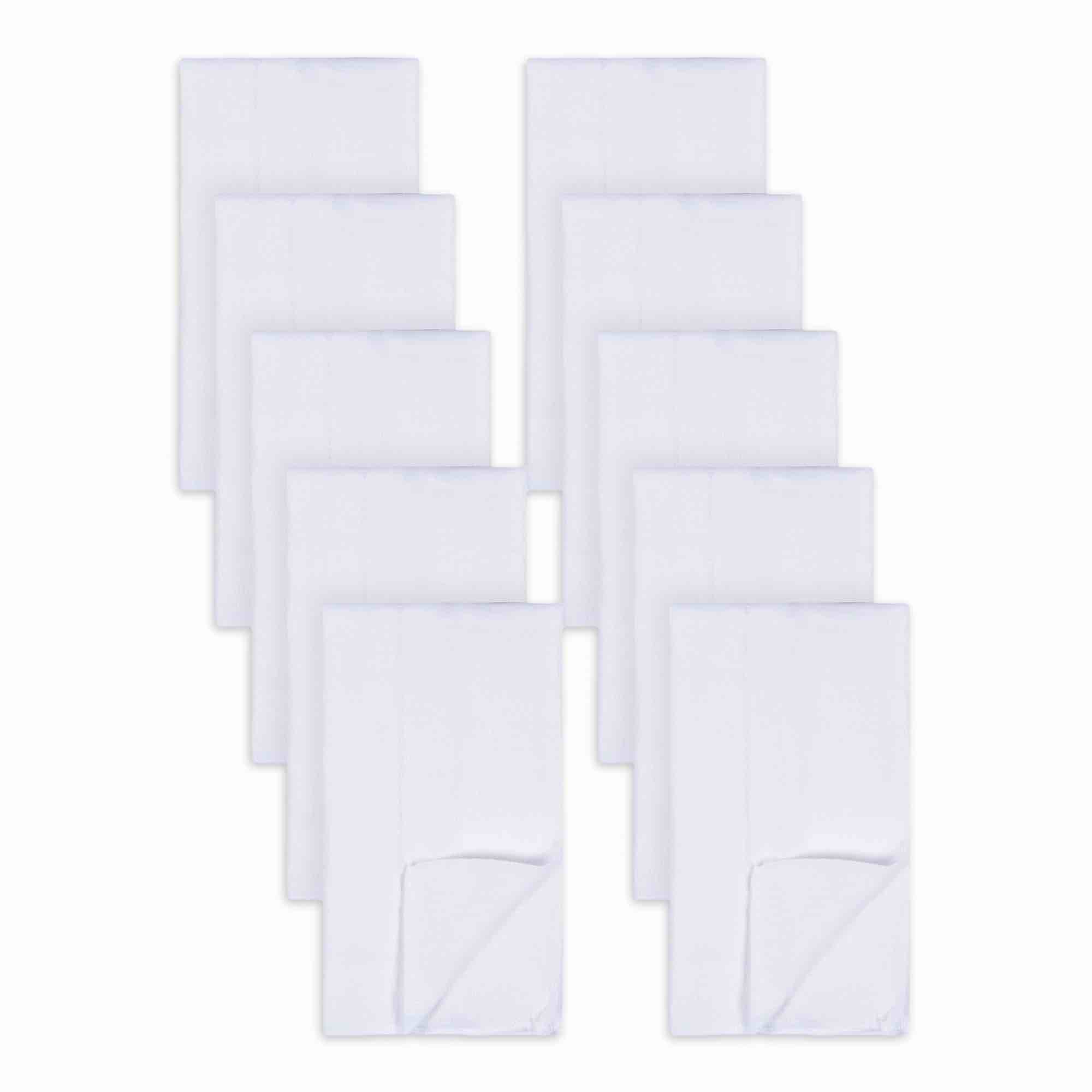 Gerber Baby Neutral White Prefold Birdseye Diaper with Absorbent Pad, 10-Pack, One Size