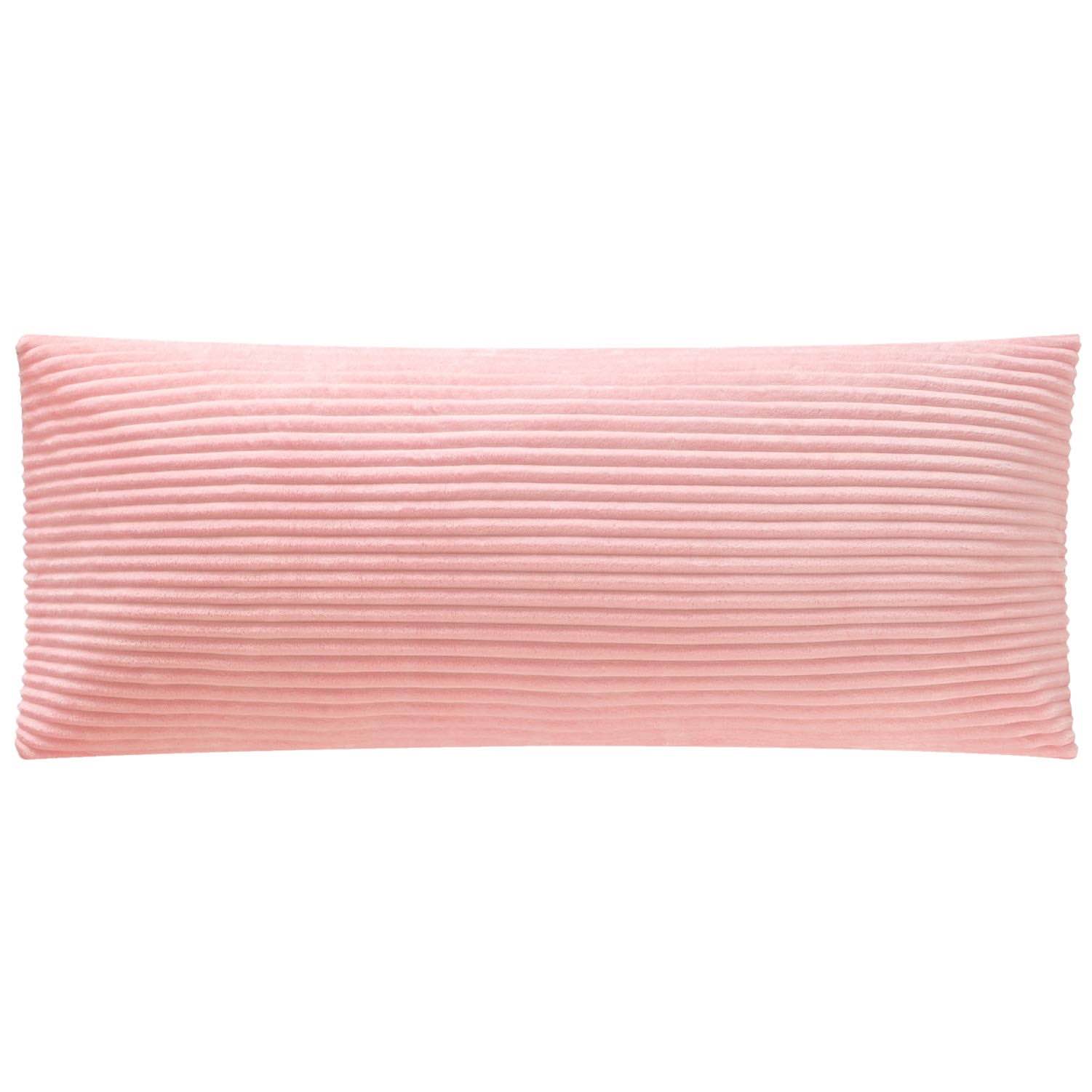 Your Zone Ribbed Body Pillow With Removeable Cover, 48 x 20 in - Pink
