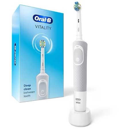 oral-b vitality flossaction rechargeable electric toothbrush  white  adults & children 3+
