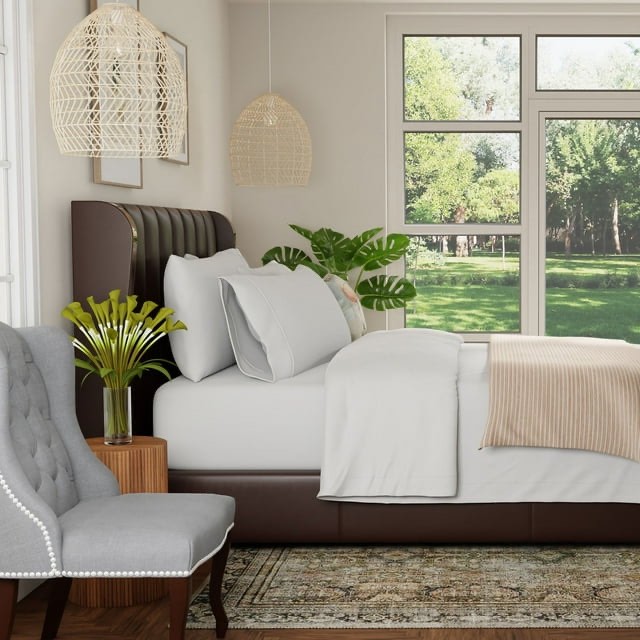 color sense 1200-thread-count cotton blend sheet set, king size 