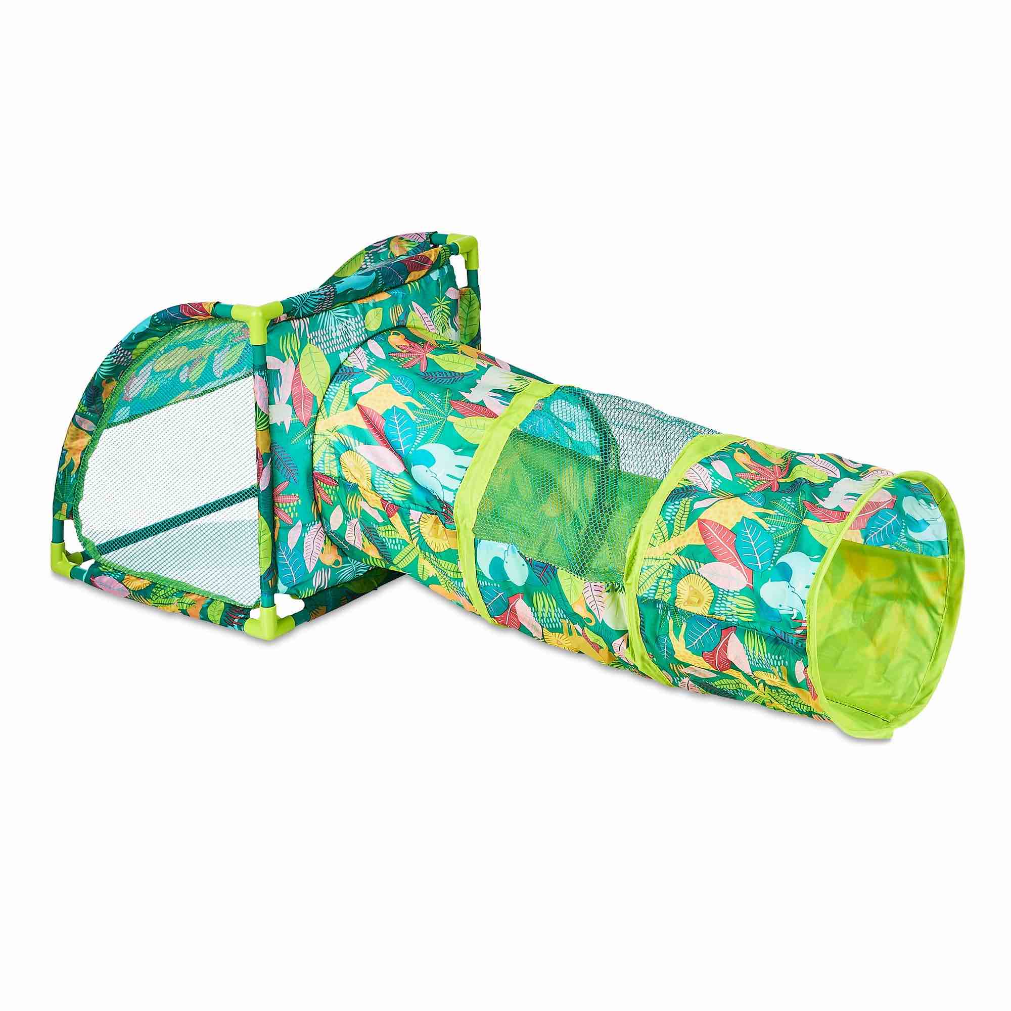 Vibrant Life Jungle Party Cove & Pet Tunnel Portable Cat Toy  Multicolor  One Size