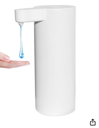 Automatic Soap Dispenser, Auto Touchless Hand Soap Dispenser White, IPX5 Waterproof Sanitizer Dispenser for Bathroom Countertop, 9oz/270ML (Battery Type)