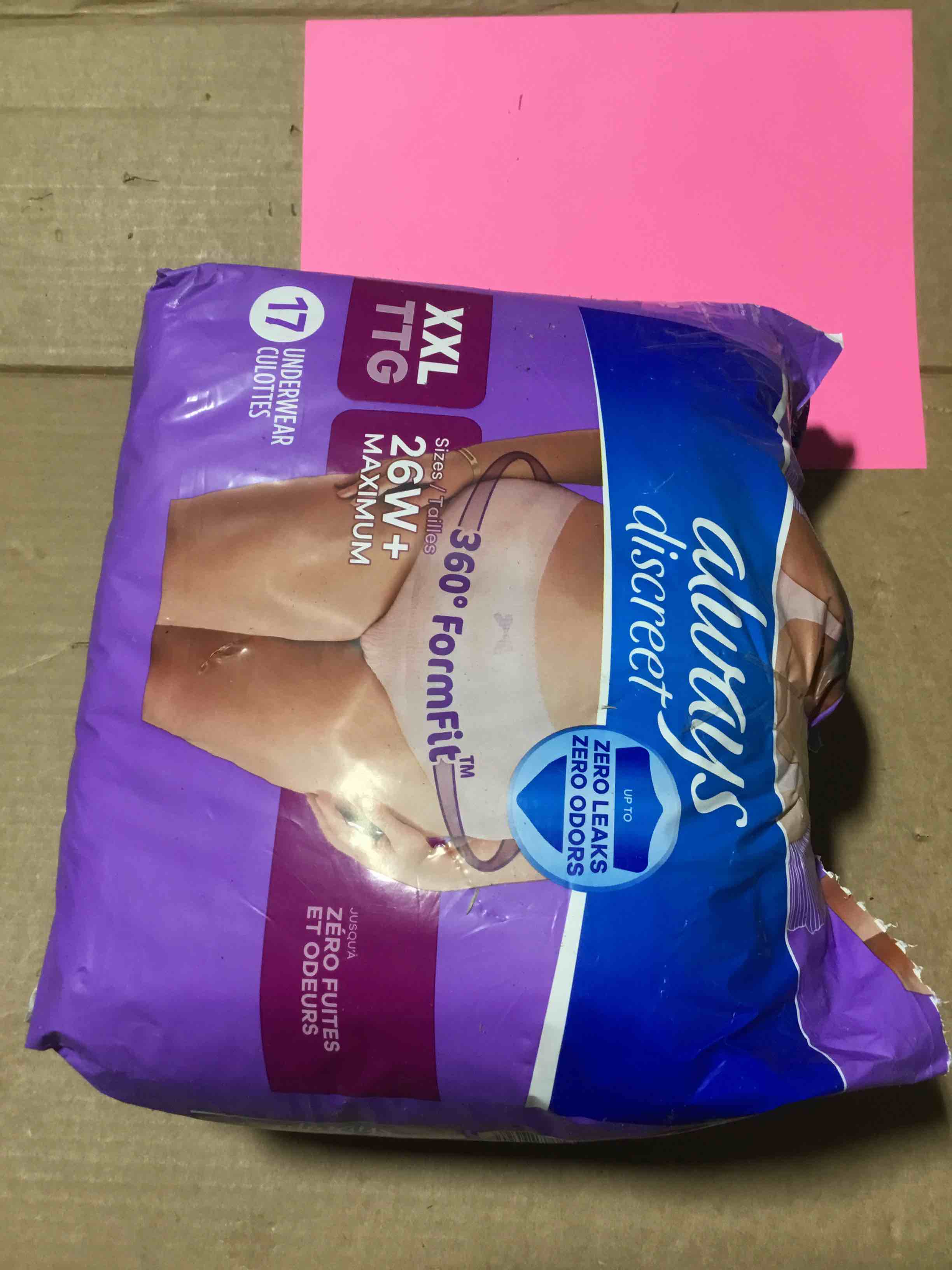 Condition photo showing Good Condition for Always Discreet Maximum Protection Underwear