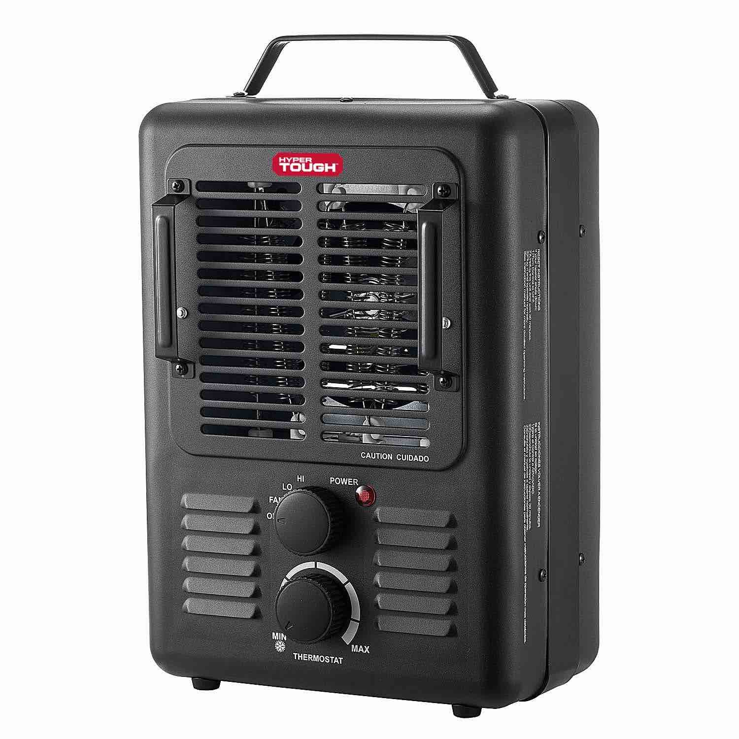1500-watt 16 in. electronic ceramic tower space heater in black with touch control and adjustable thermostat