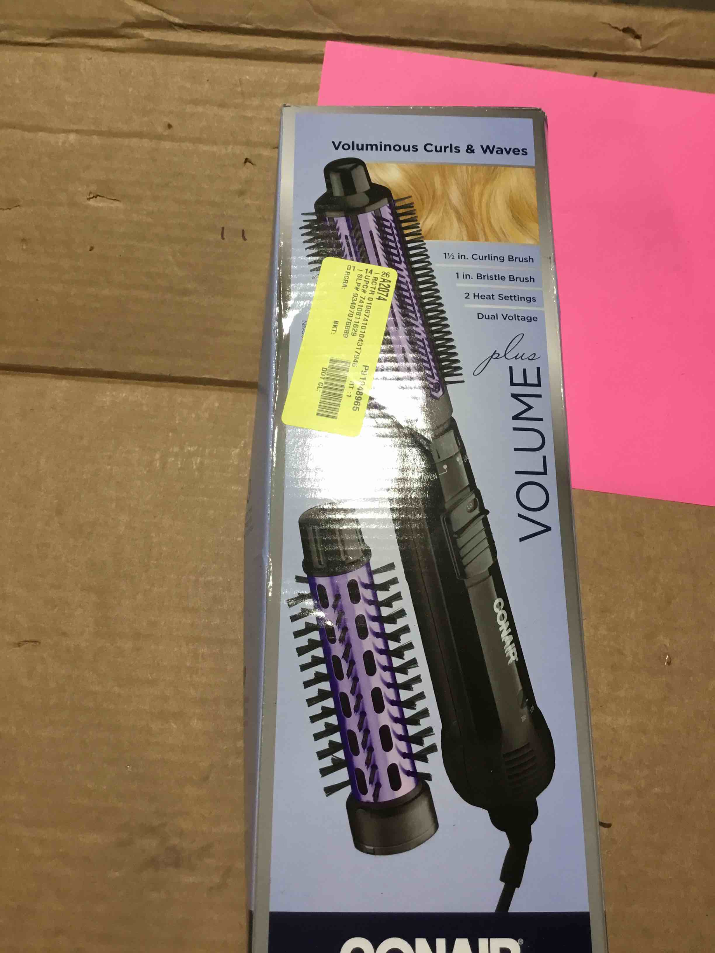 Condition photo showing Good Condition for Conair 2-in-1 Hot Air Curling Combo  Includes 1.5-inch Curl Brush and 1.0-inch Aluminum Bristle Brush CD160NN