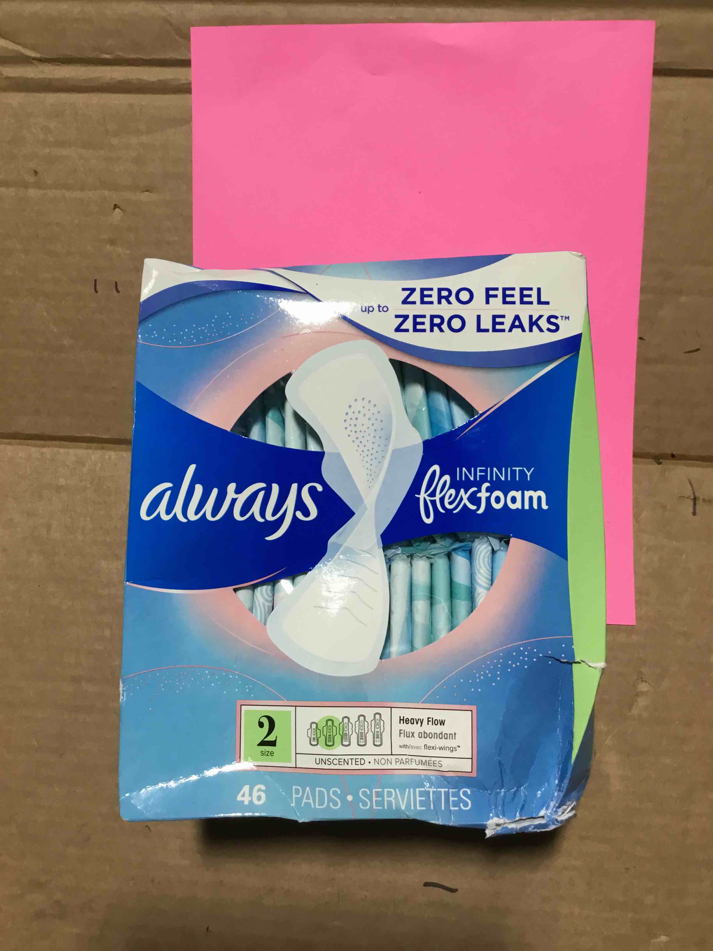 Condition photo showing item condition for Always Infinity Super Absorbency Avec Flex Foam Pads - Unscented - Size 2 - 46ct