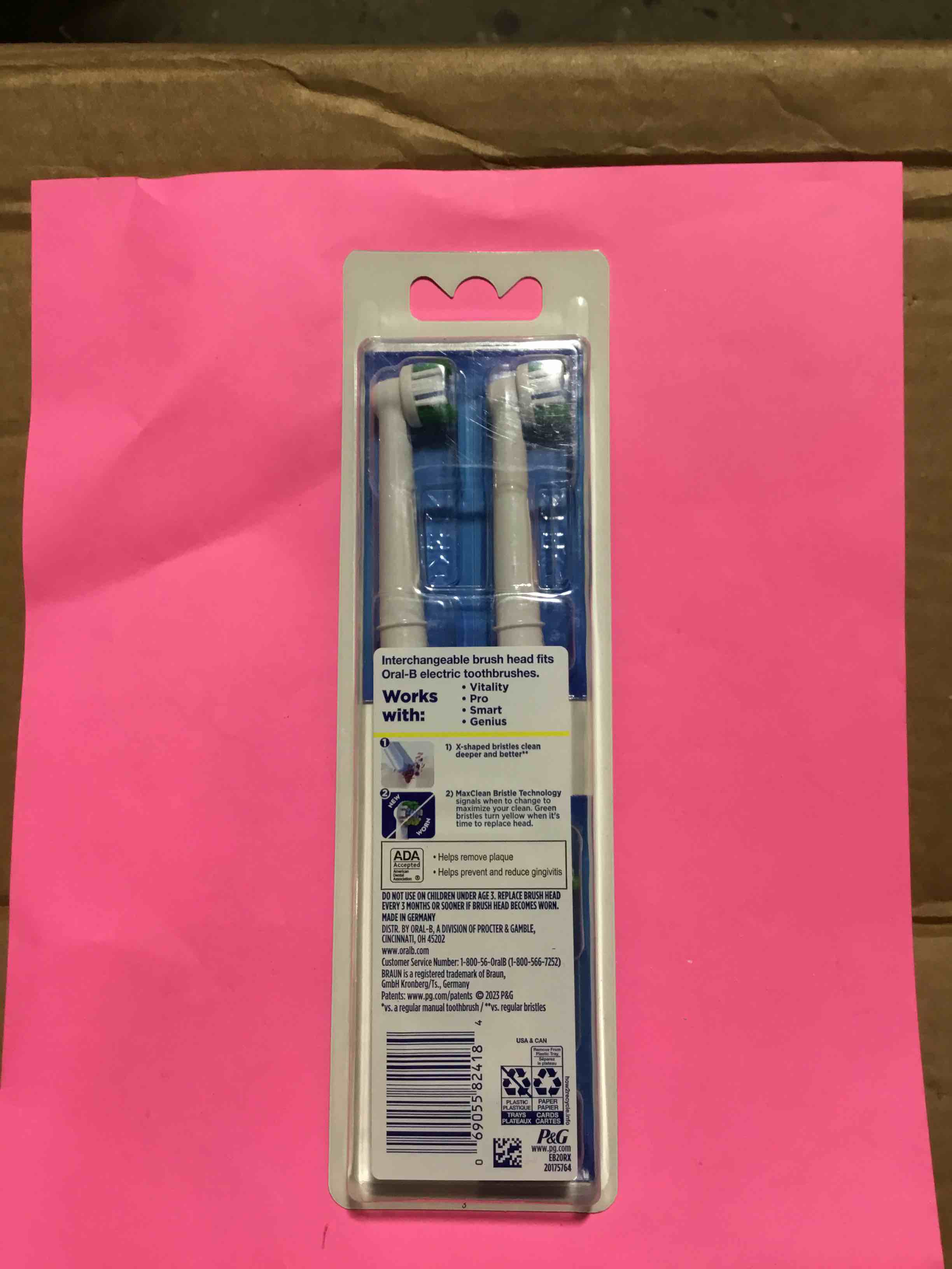 Condition photo showing item condition for oral-b precision clean replacement electric toothbrush head 3 count