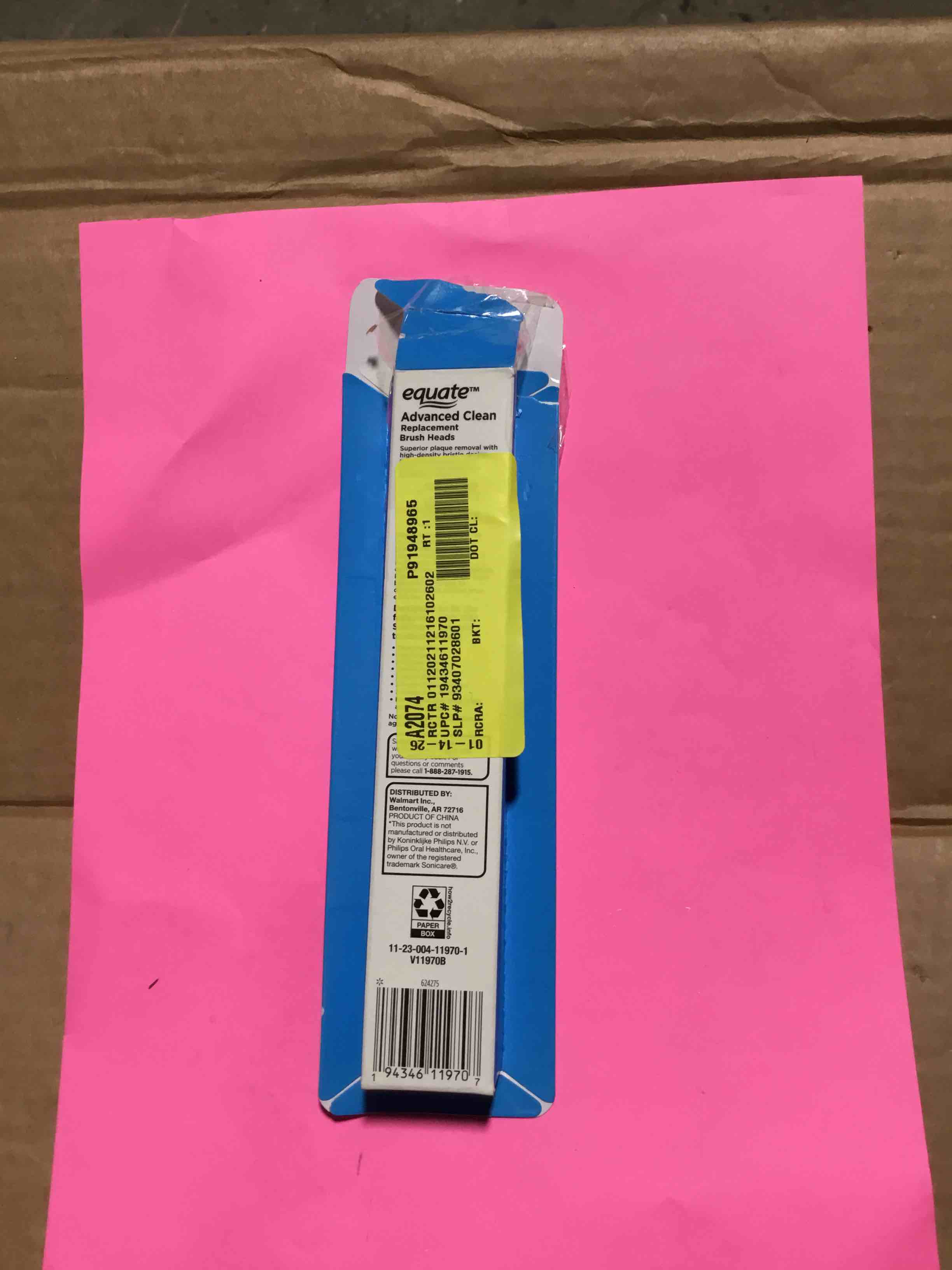 Condition photo showing As Is for Equate SmileSonic Pro Advanced Clean Sonic Replacement Toothbrush Brush Heads  White  4 Count