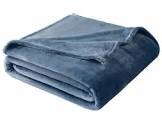 Condition photo showing Good Condition for Better Homes & Gardens Luxury Velvet Plush Blanket, Blue, King