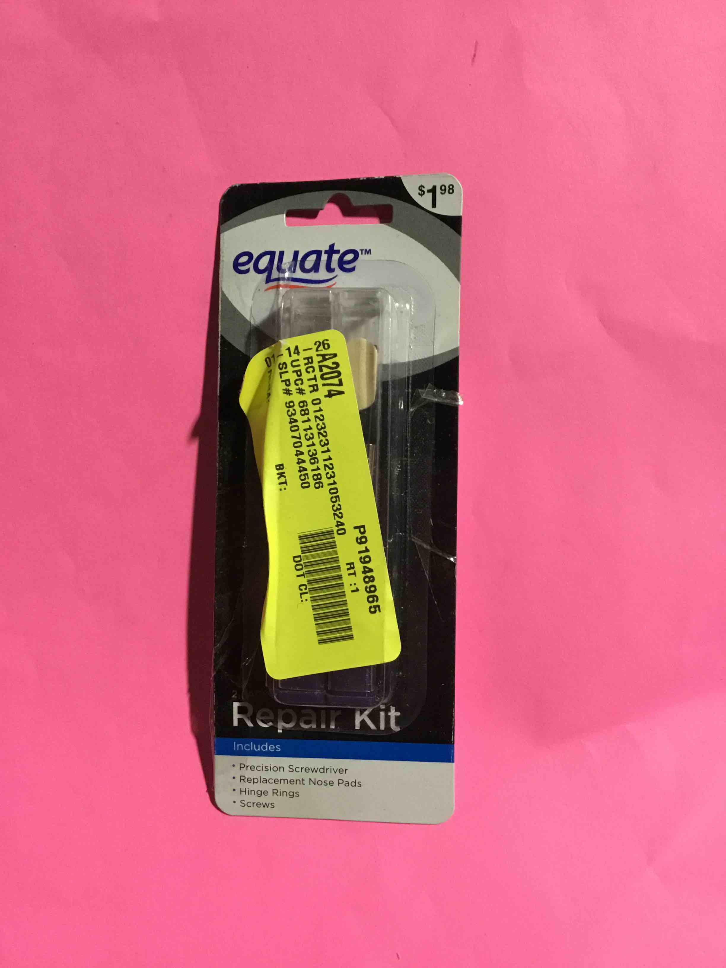 Condition photo showing item condition for equate deluxe eyeglass repair kit