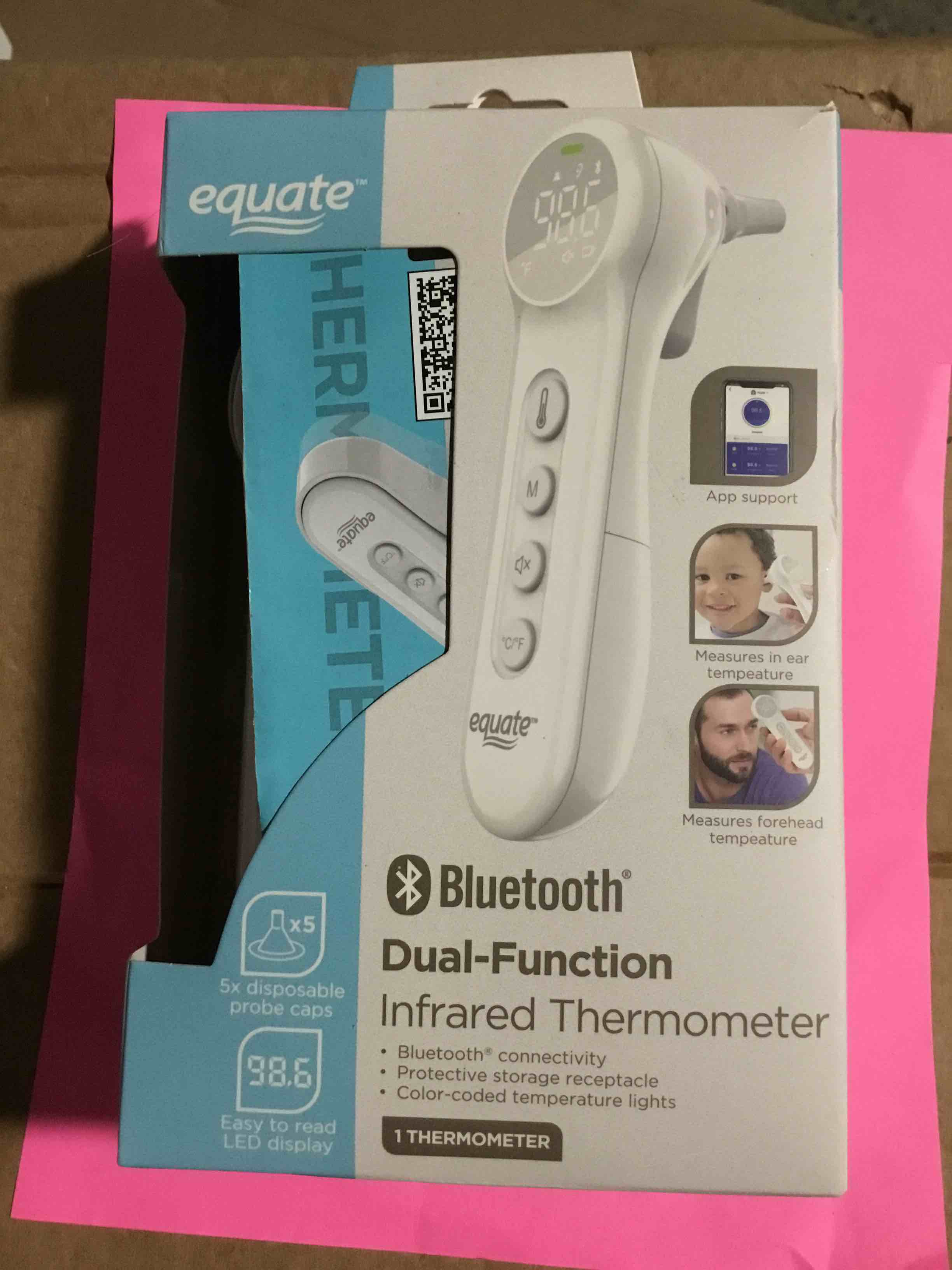 Condition photo showing Good Condition for Equate Bluetooth Dual-Function Infrared Thermometer with Forehead and Ear Mode