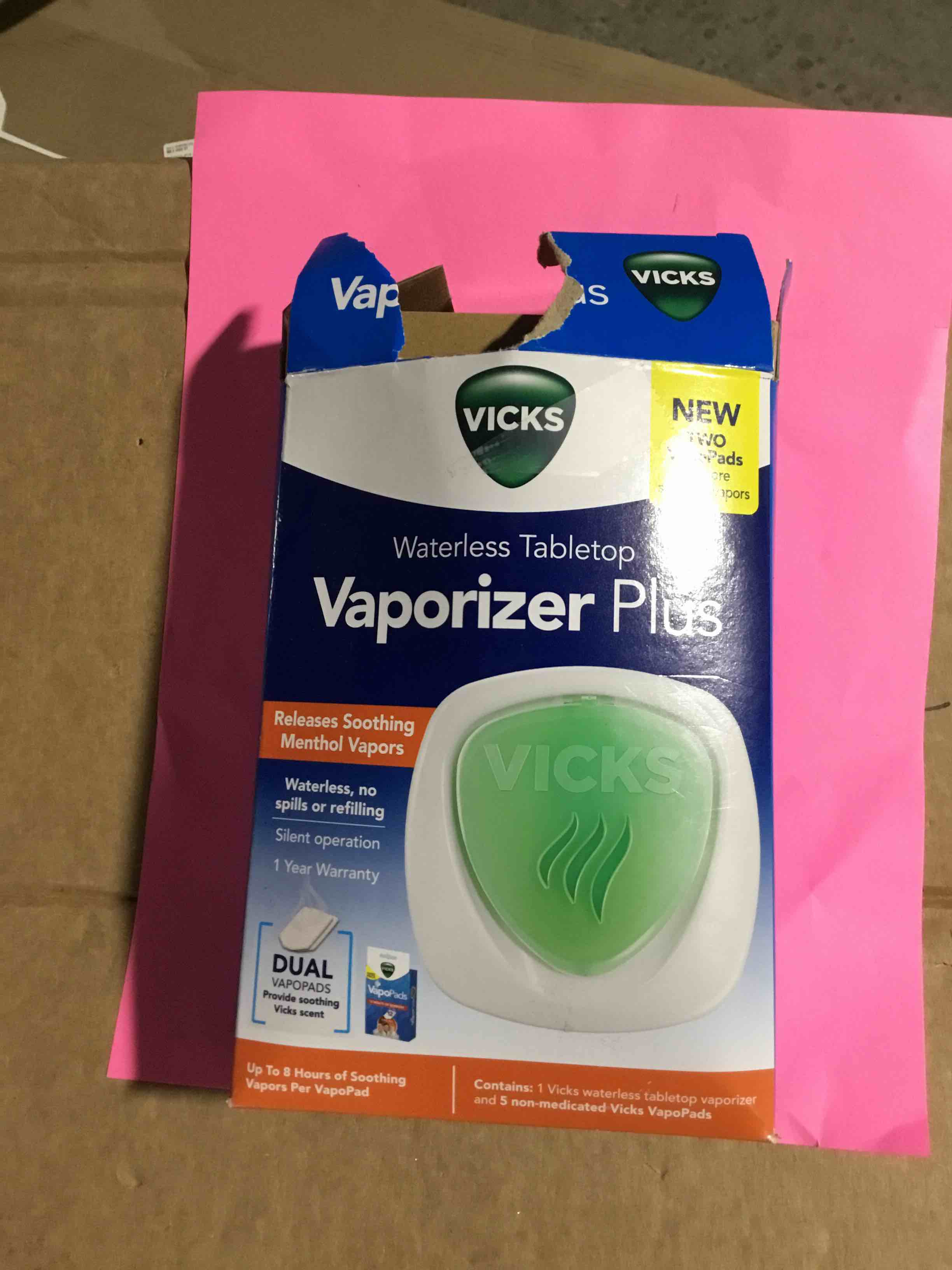 Condition photo showing Good Condition for VAPORIZER, WATERLESS, VICKS, VELVET PACKAGING
