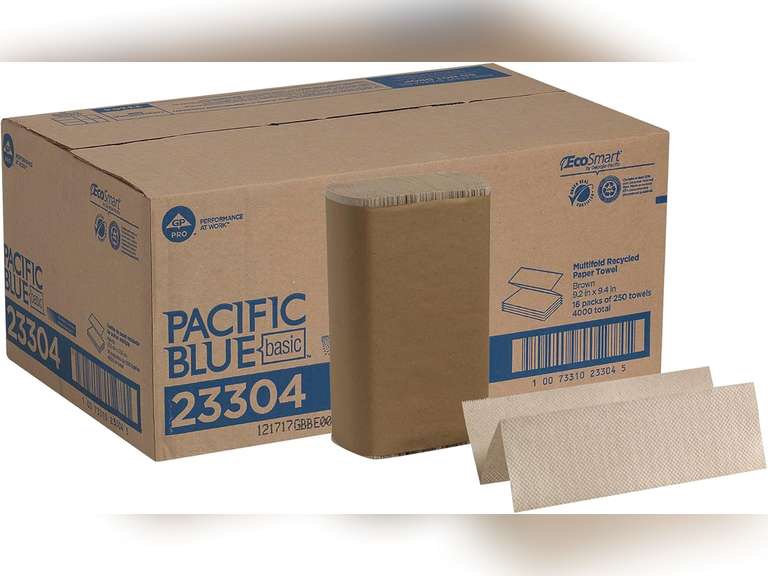 Pacific Blue Basic Recycled Multifold Paper Towels (Previously branded Envision) by GP PRO (Georgia-Pacific)