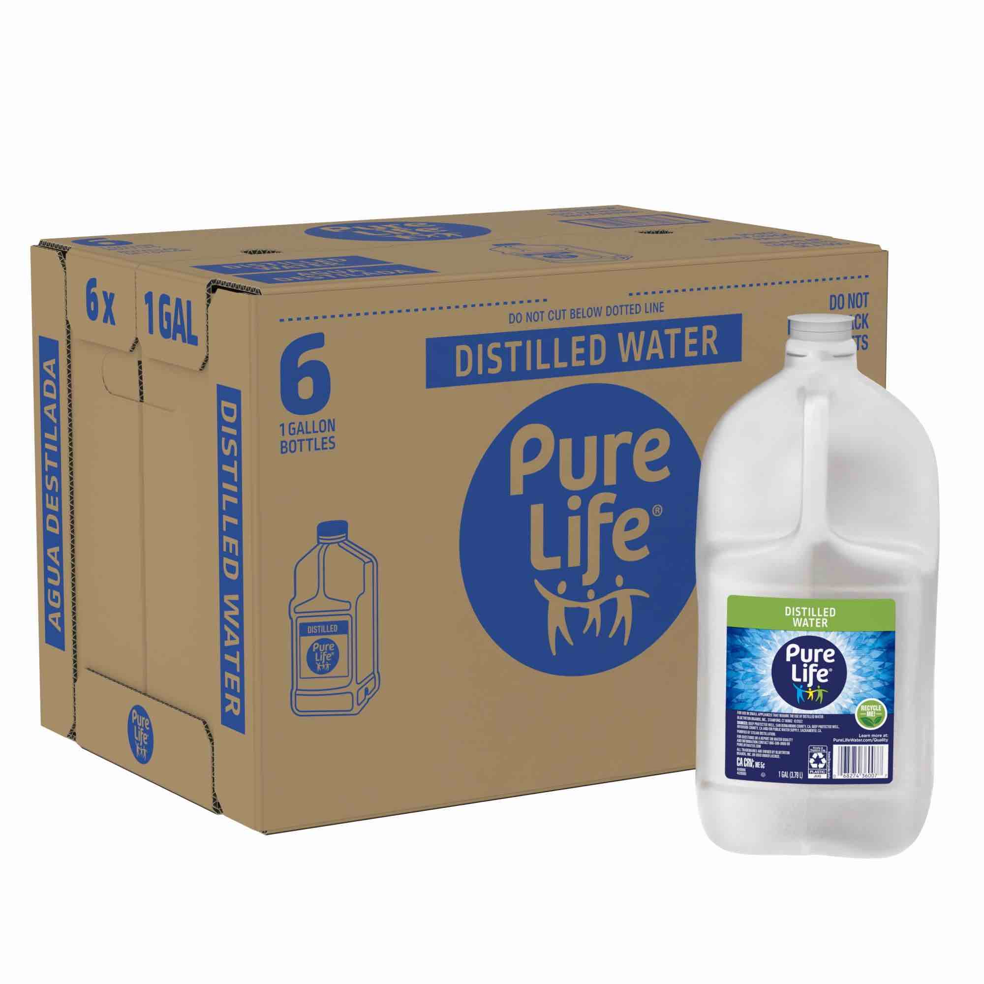 Pure Life Distilled Water 1 Gallon. Bottle 6/Pack (NLE12532472)