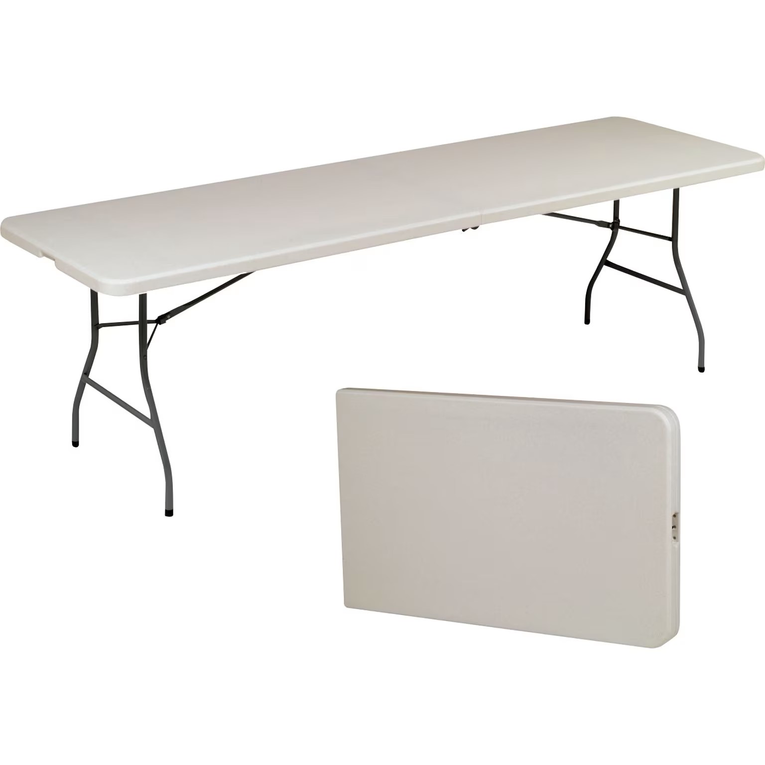 Staples Folding Table, 96"L x 30"W, Platinum (79158)
