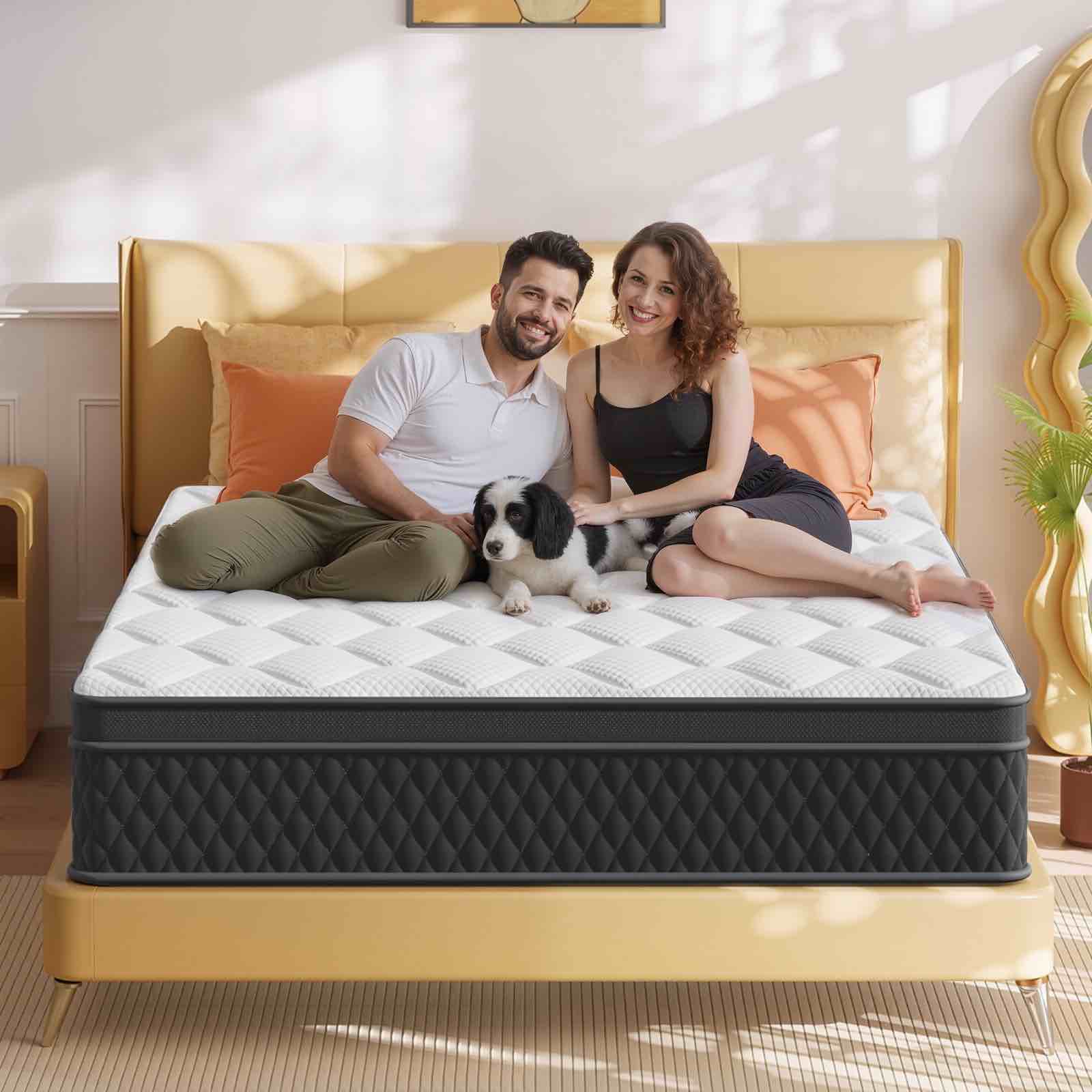 Simenmax Full Mattress, 10 inch Memory Foam Hybrid Mattress for Pressure Relief, Springs Mattresses CertiPUR-US Certified Bed-in-a-Box