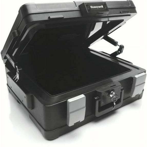 honeywell safes .39 cf lite weight key lock waterproof & fire safe chest handle a4 letter & legal