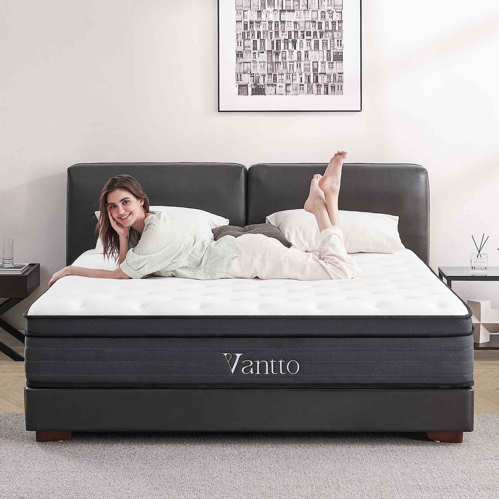 Similar to Vantto Queen Mattress, 12 Inch Hybrid Memory Foam Mattress in a Box, Pressure Relief, CertiPUR