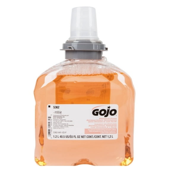 GOJO Premium Foaming Antibacterial Soap Dispenser Refill Bottle Fresh Fruit Scent 1 200 mL 5362-02 1 Each