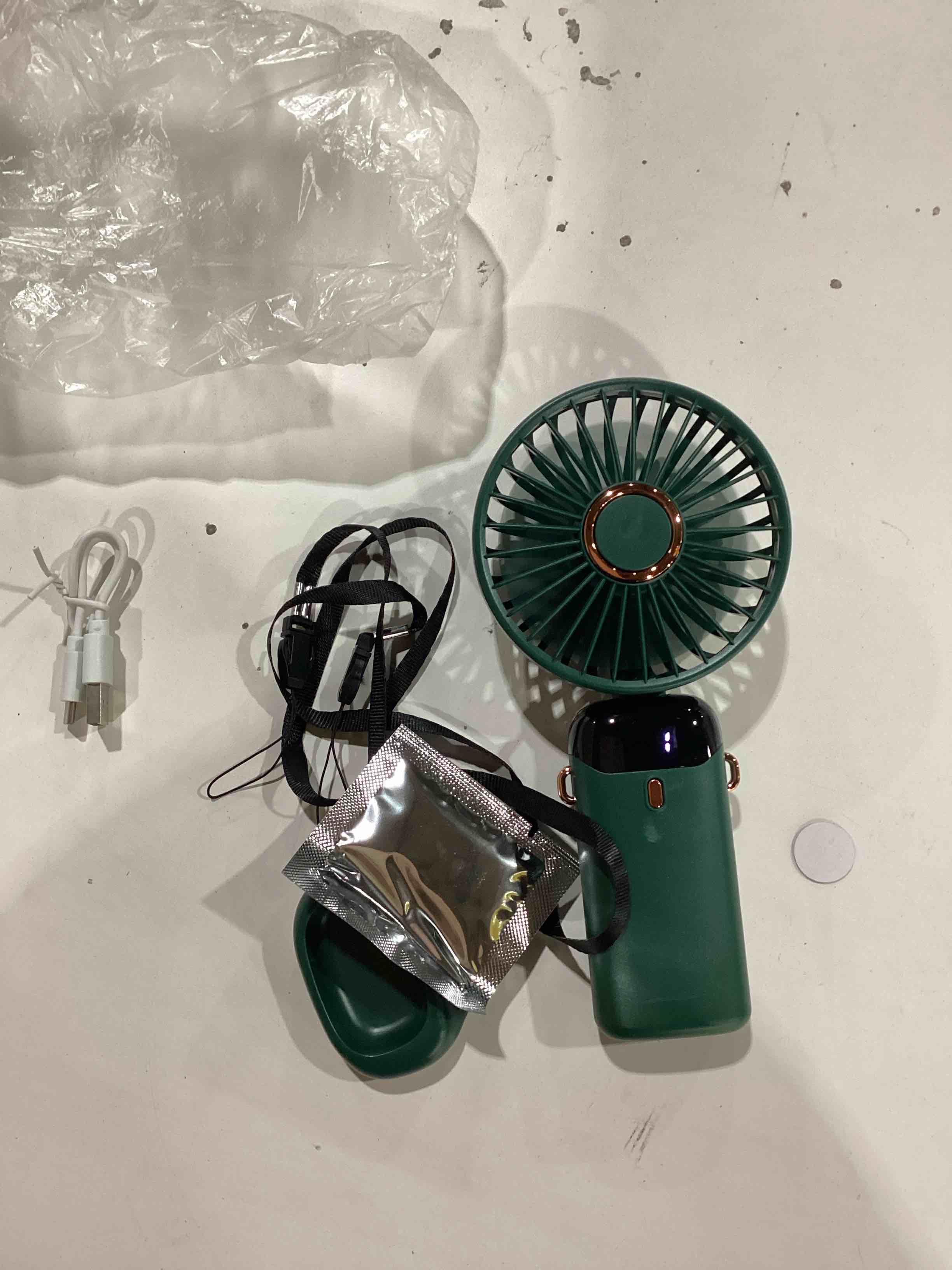 Green LED digital display fan