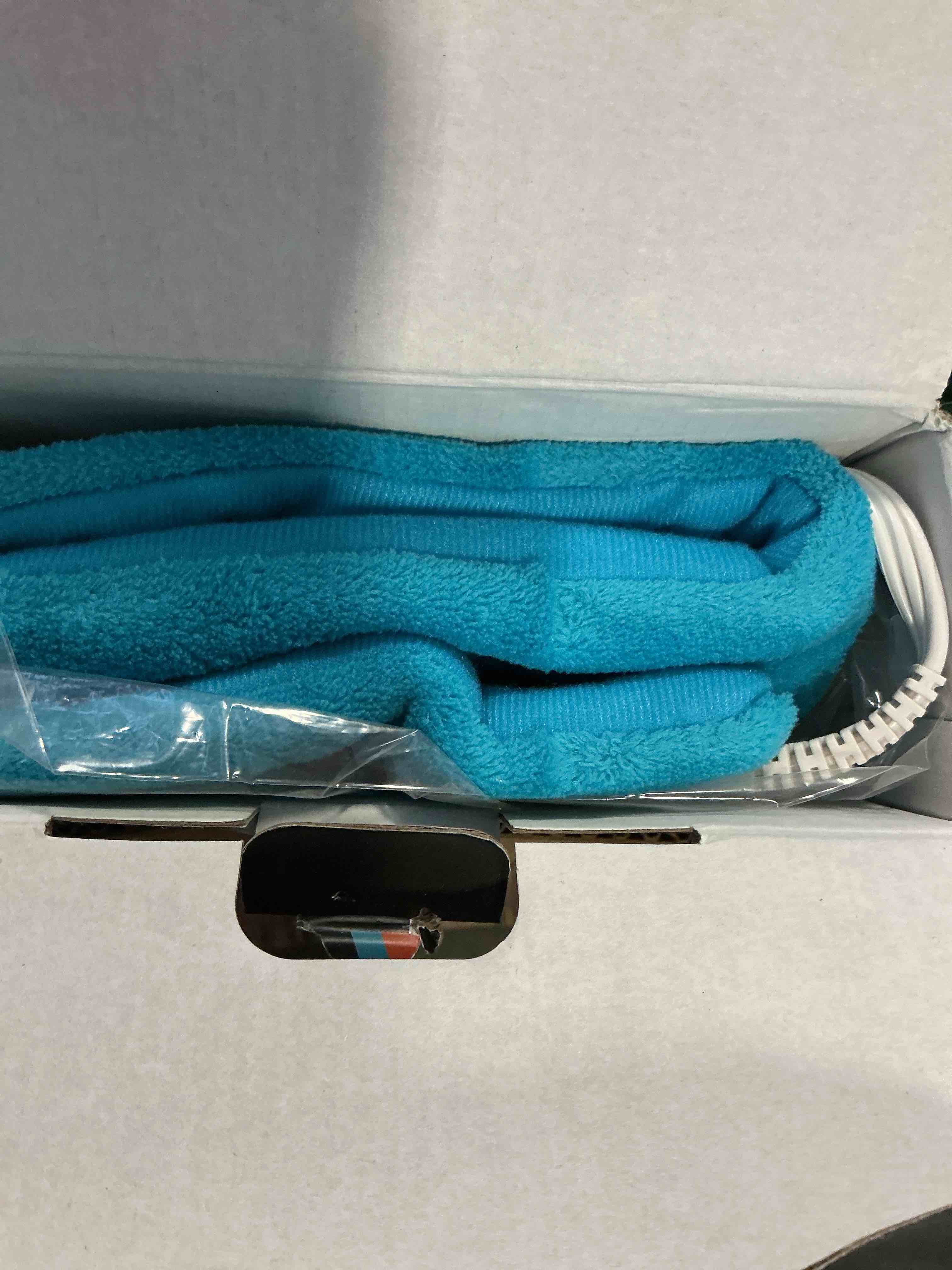 MIGHTY BLISS 12"x24" Large Electric Heating Pad for Back Pain Blue