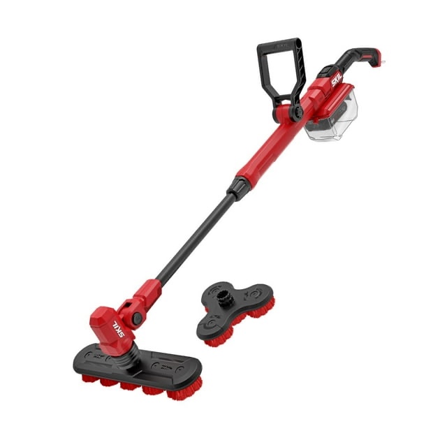 SKIL PWRCORE 20 Telescoping Adjustable 20V Power Scrubber with Accessories