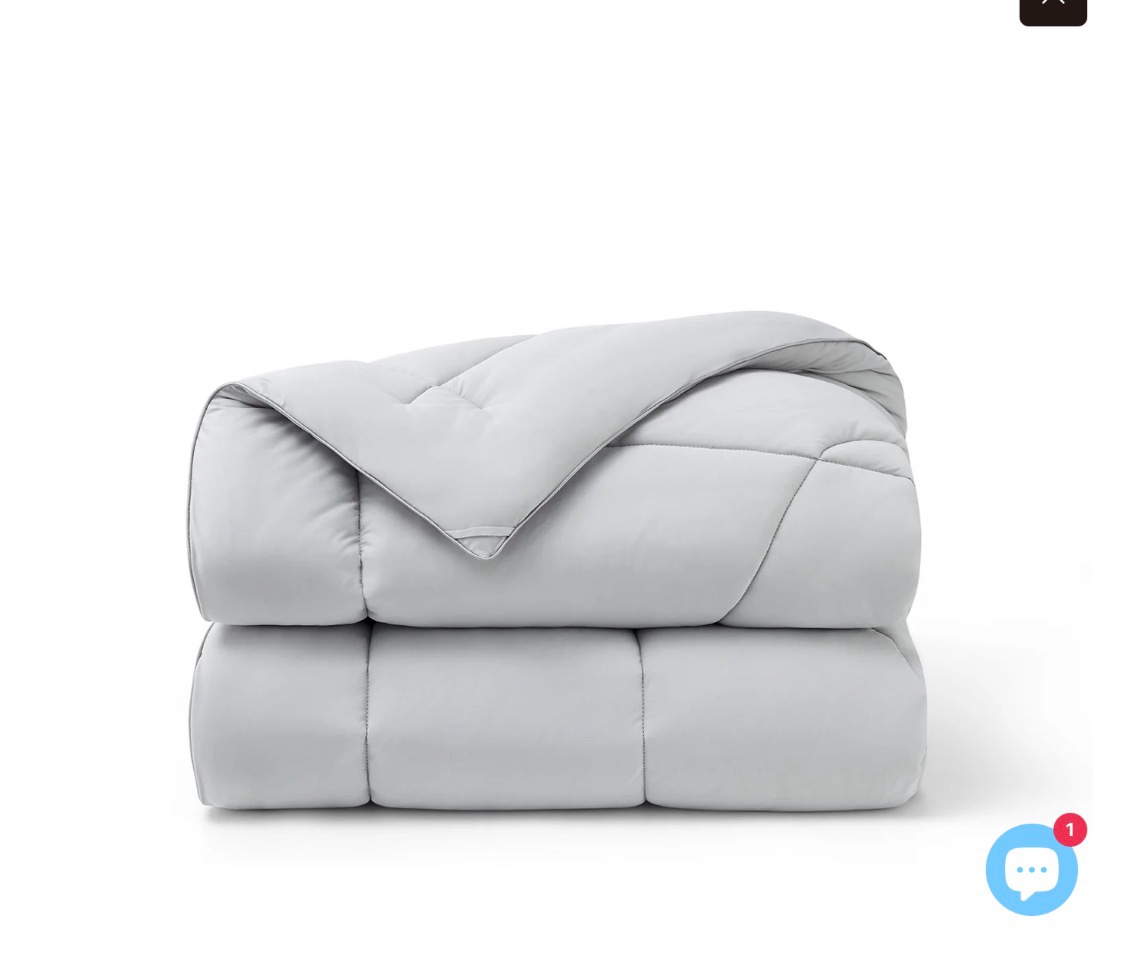 GentleSoft® Reversible Cooling Comforter - Grey - 82x86 Full 