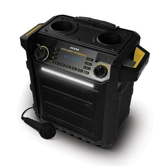 Ion Explorer Outback 2 Wireless Bluetooth Water Resistant Rechargeable Speaker System - Black