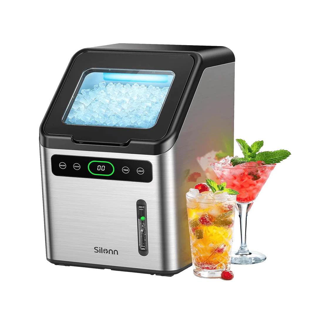Silonn Countertop Nugget Ice Maker (40 Lbs) SLIM30T