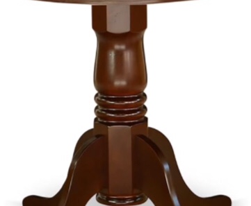 Mahogany Round Pedestal by East West Furniture