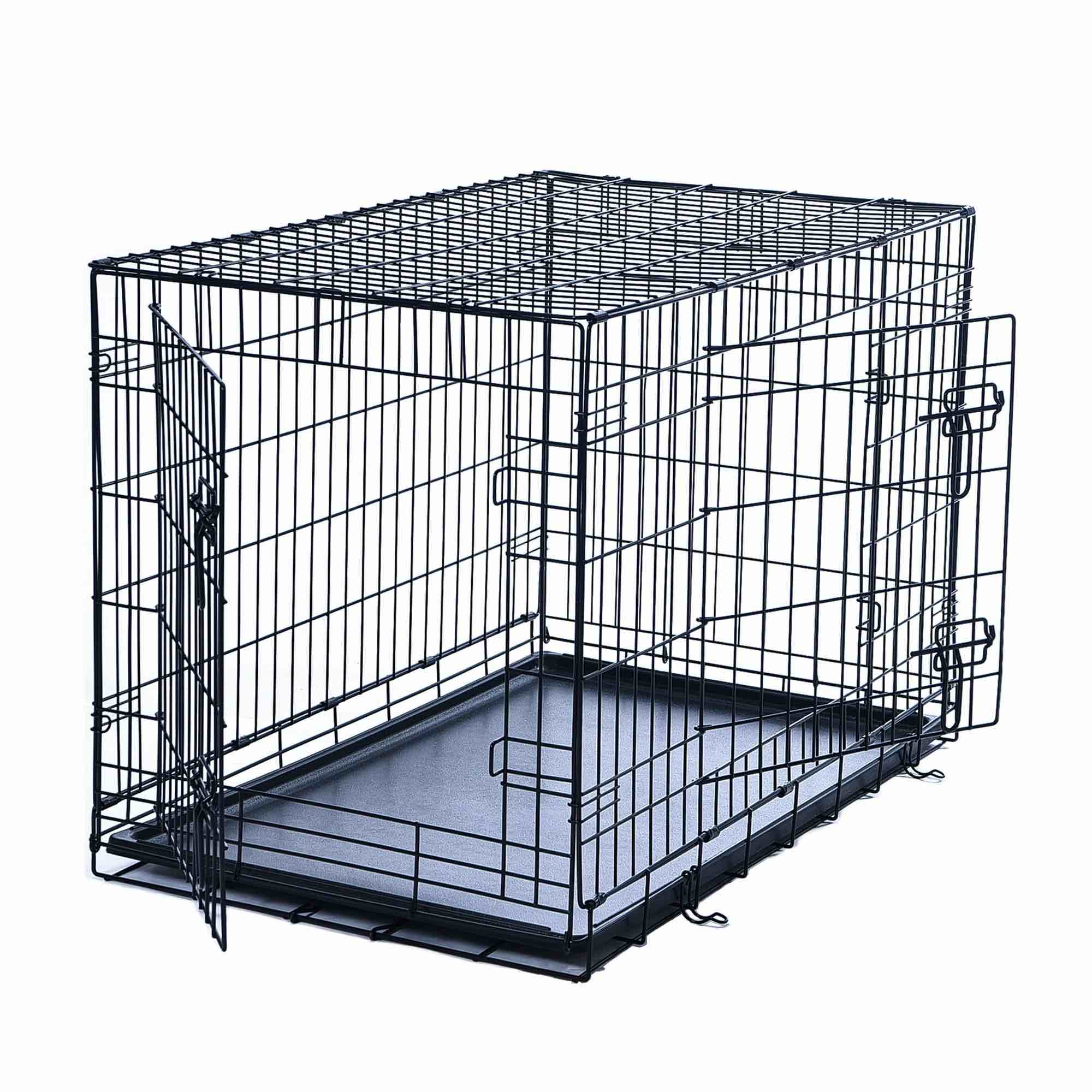 Max & Marlow Double-Door Dog Crate,  Portable, Tray and Divider Included, 42:00x28.00x30.00 inches