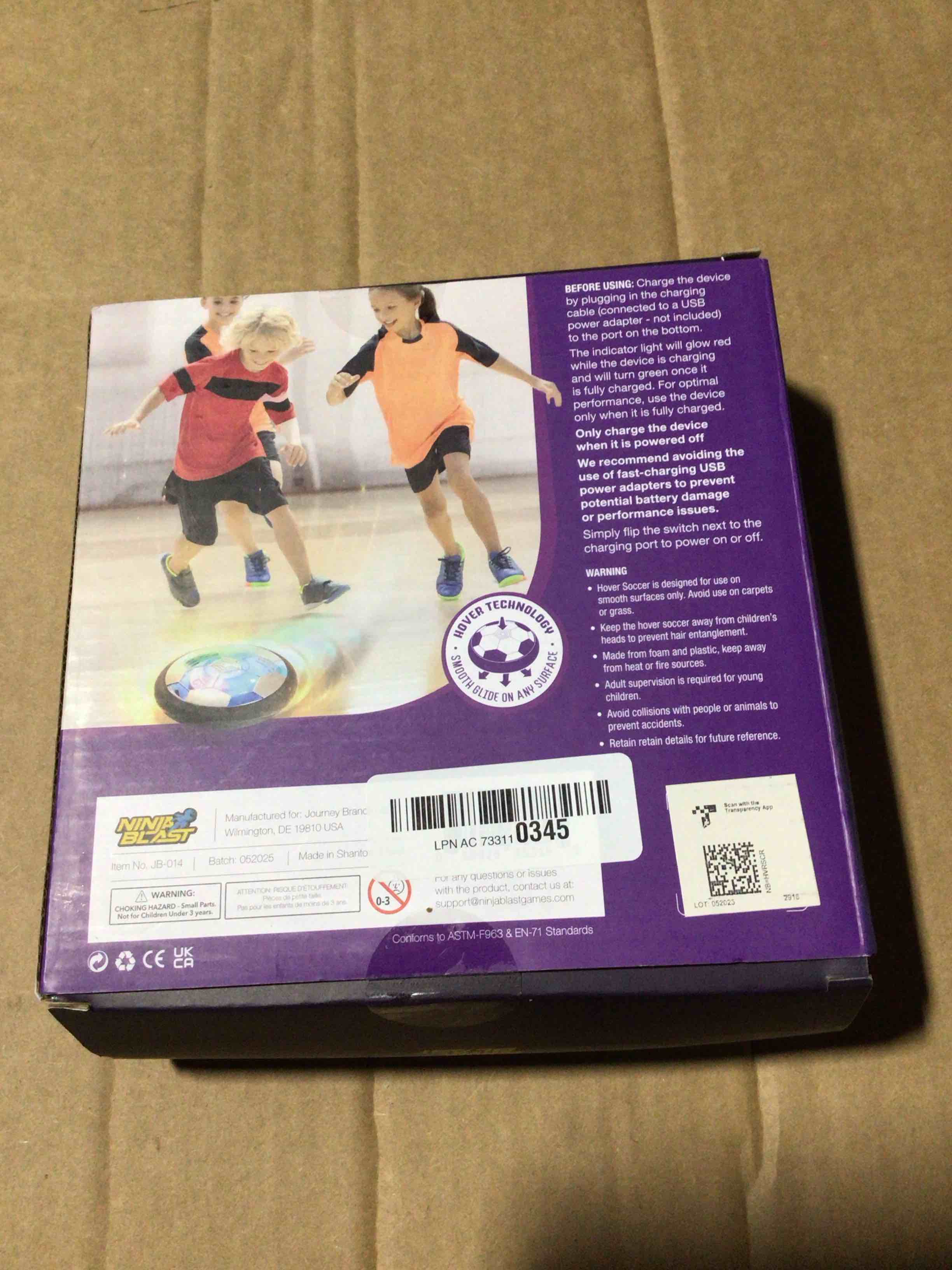 Condition photo showing New/Like New for Ninja Blast Hover Soccer Light-Up Ball, Indoor Toy Games Gifts for Birthday, Kids, Boys for Age 6, 7, 8, 9, 10, 11, 12 Years Old, Single