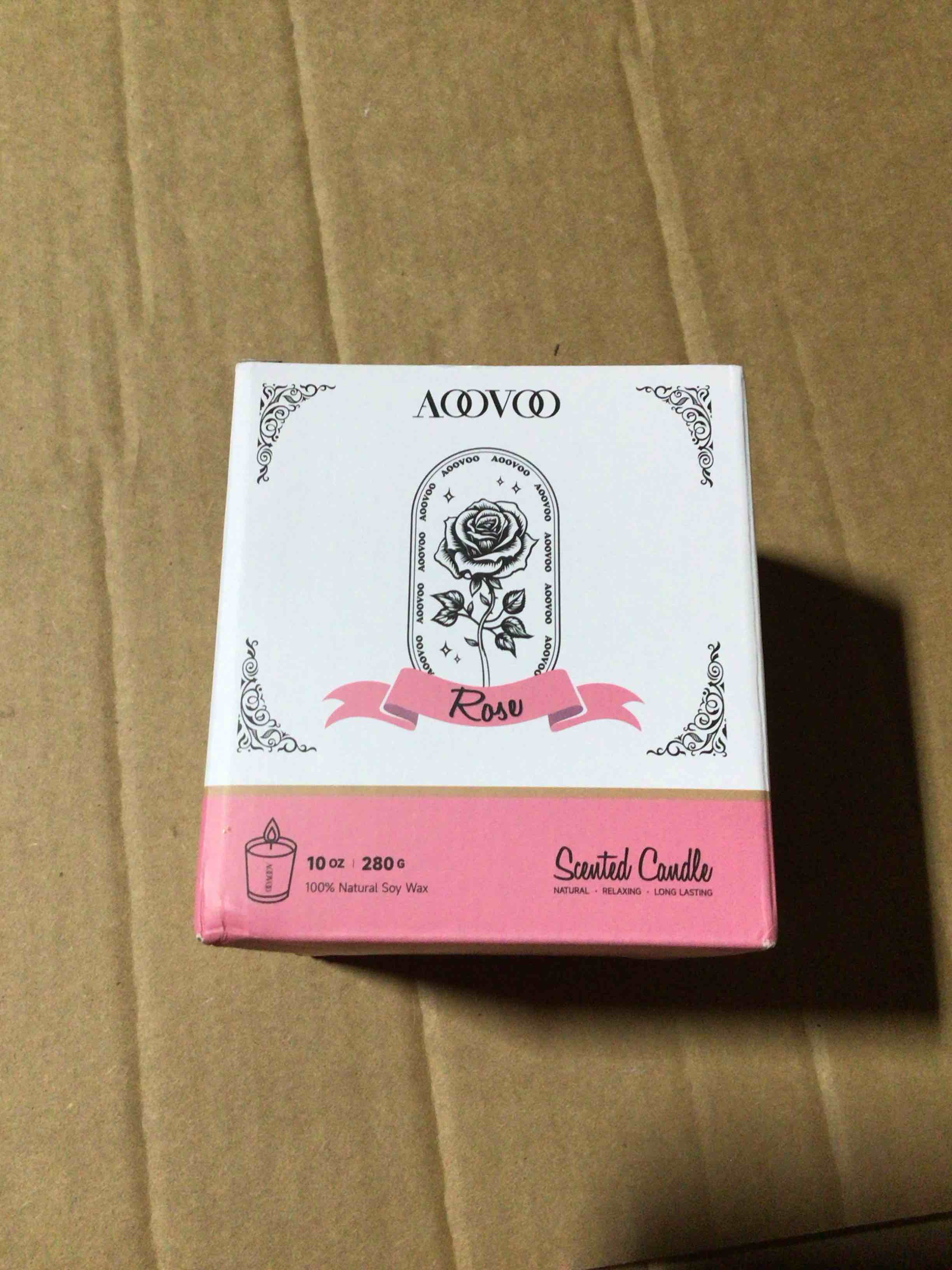 Condition photo showing New/Like New for AOOVOO Lavender Scented Candles for Women - Aromatherapy Candle with Crystals Inside, 10oz Soy Candles