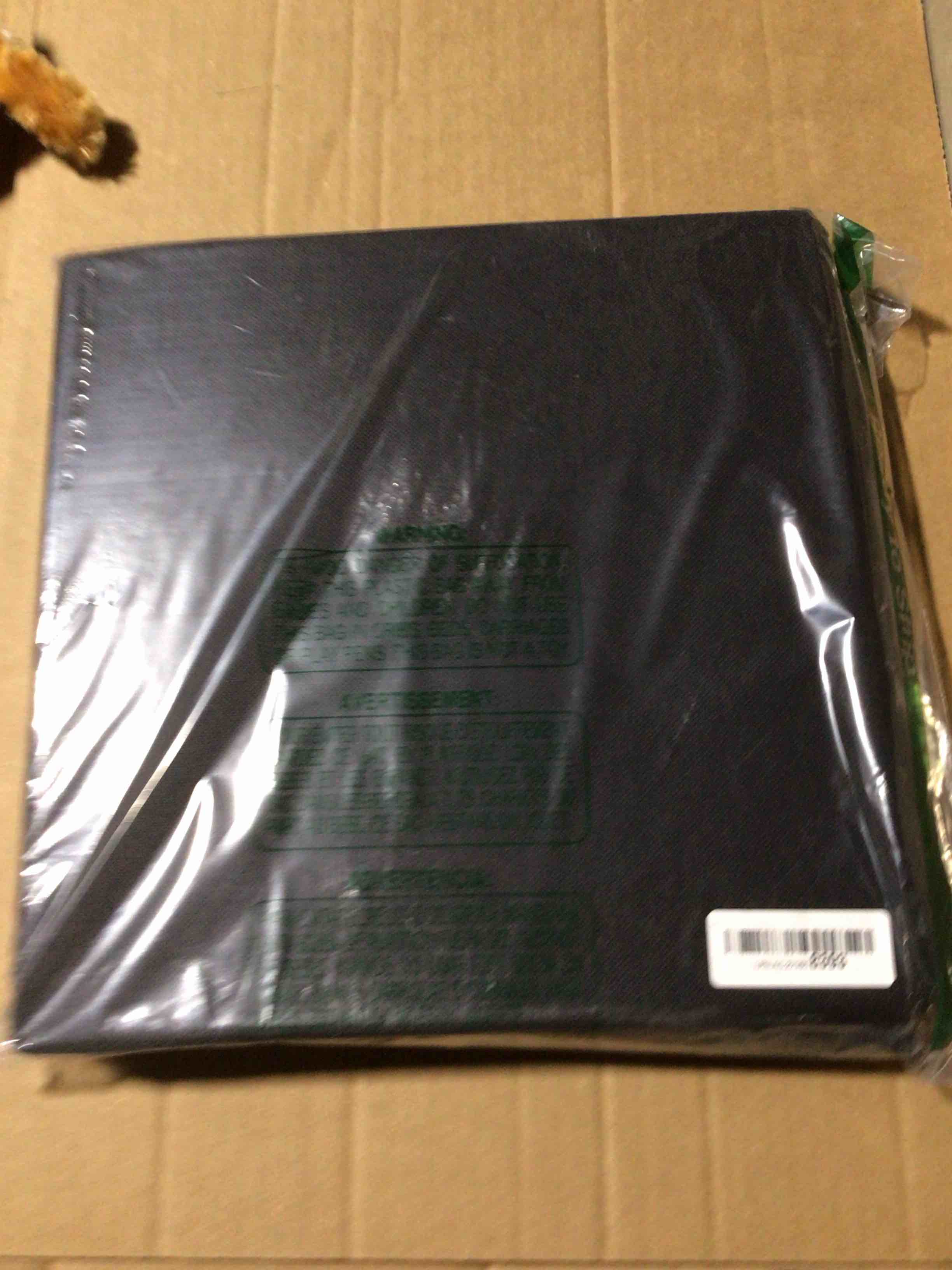 Condition photo showing New/Like New for Black Fabric Cubby Storage Bins?13x13x13 Inches ?Cube Organizer Bin Foldable Storage Boxes with Dual Handles Fabric Organizer Box and collapsible Storage basket?Set of 3 ?Black Black 3 Pack