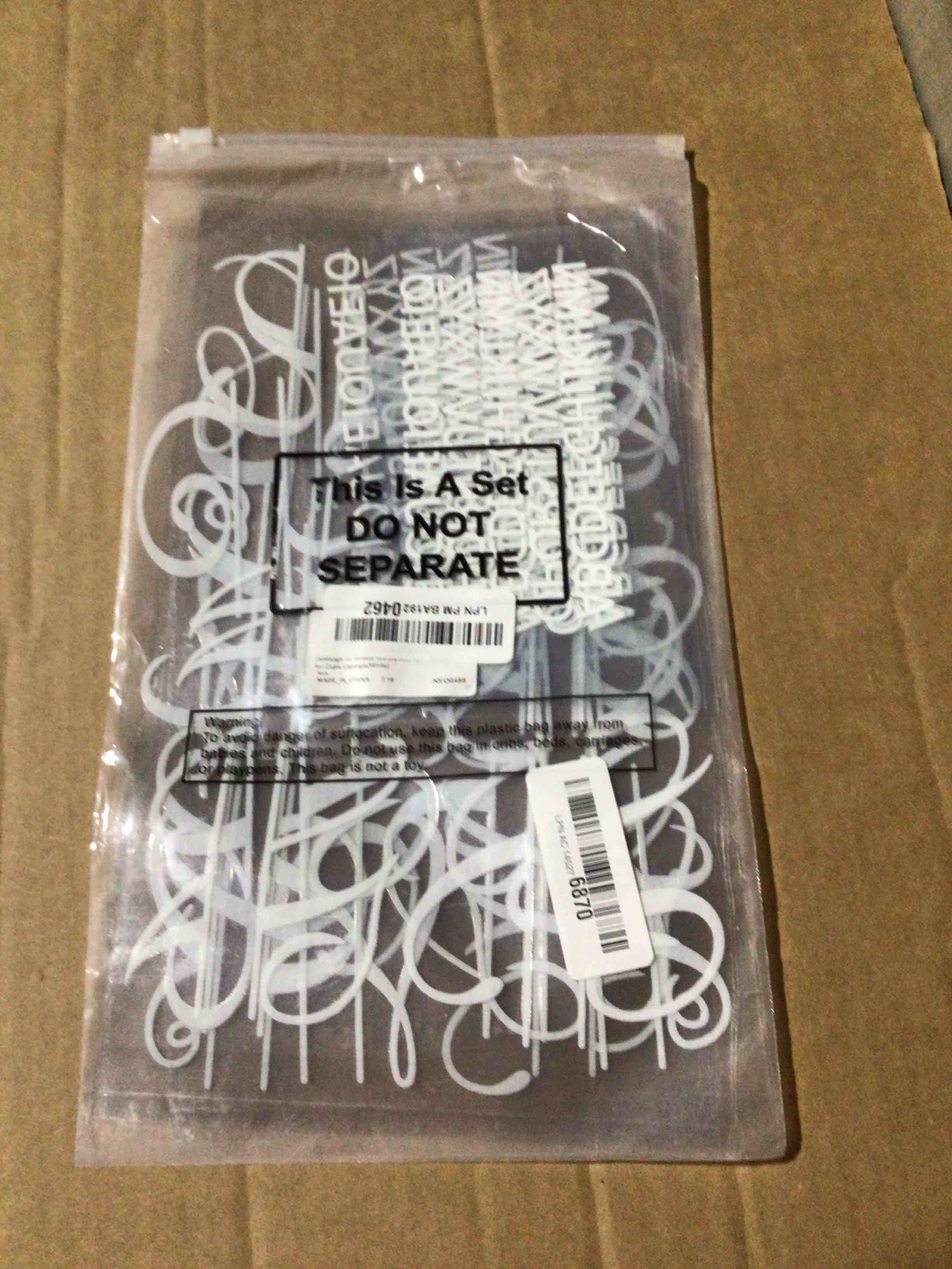 Condition photo showing New/Like New for 10 Sheets Personalized Split Letter Stickers for Water Bottles Waterproof Vinyl Name Decals for 30 40 oz Tumbler UV DTF Cup Wraps Custom Stickers for DIY Bag Suitcase Helmet Laptop(White)