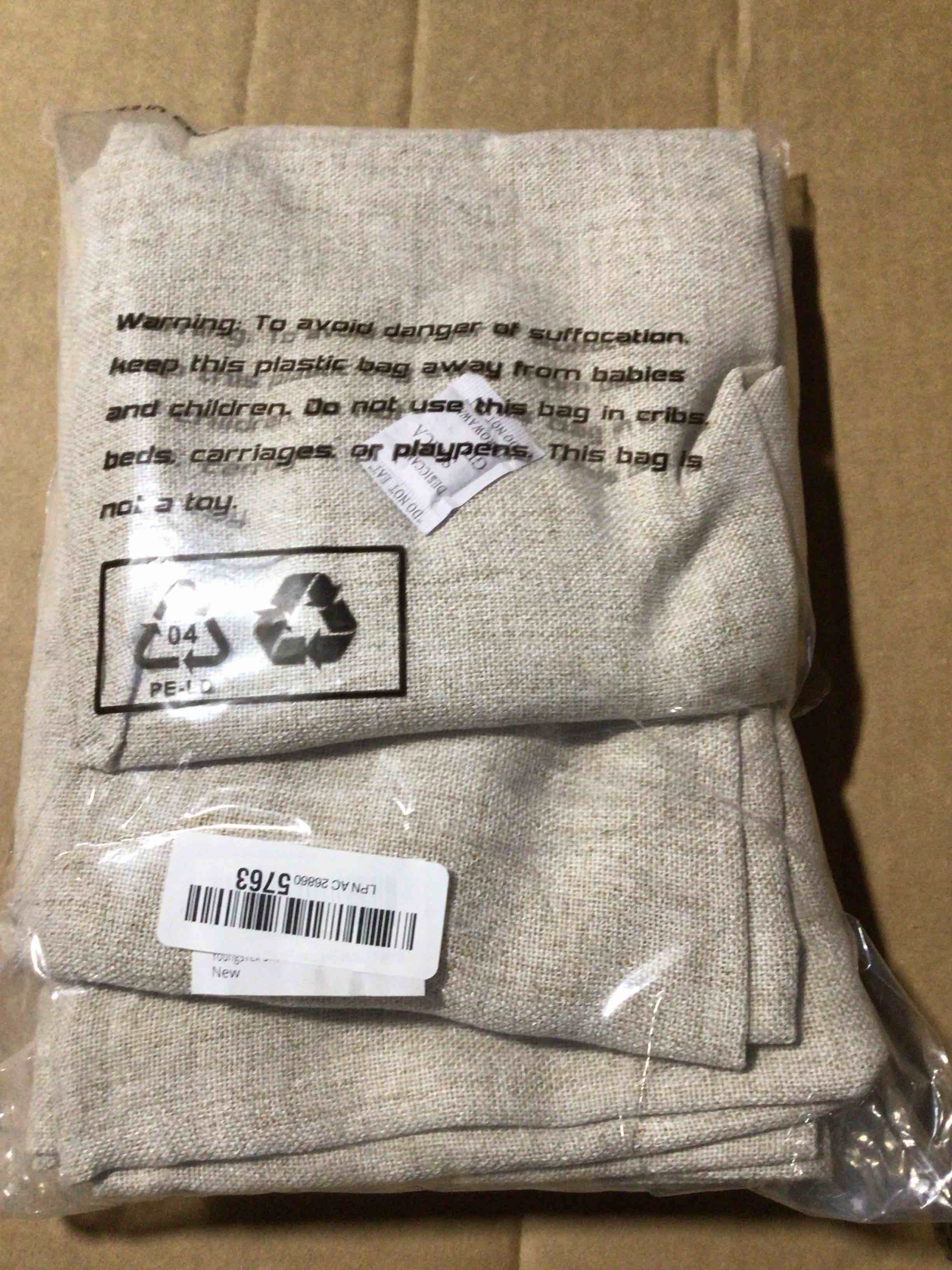 Condition photo showing New/Like New for YoungsTex Short Linen Semi Sheer Curtains 45 Inch Length 2 Panels, Light Filtering Textured Window Drapes with Bronze Grommet for Kitchen Living Room Windows, 42 x 45 Inch 42"W x 45"L (Pack of 2) Linen