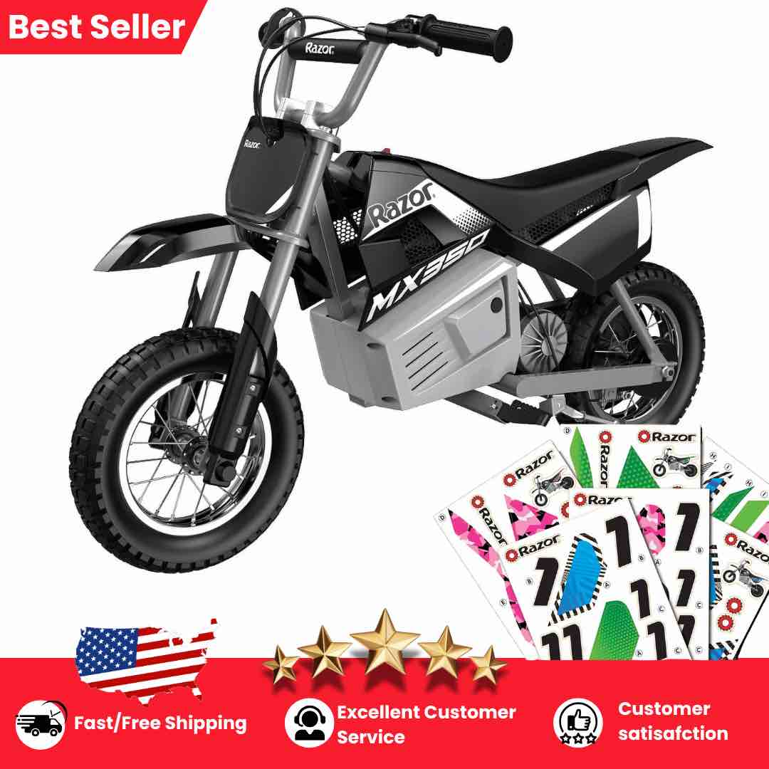 Kid's Razor Dirt Rocket MX350 Electric-Power Dirt Bike Boys Girls