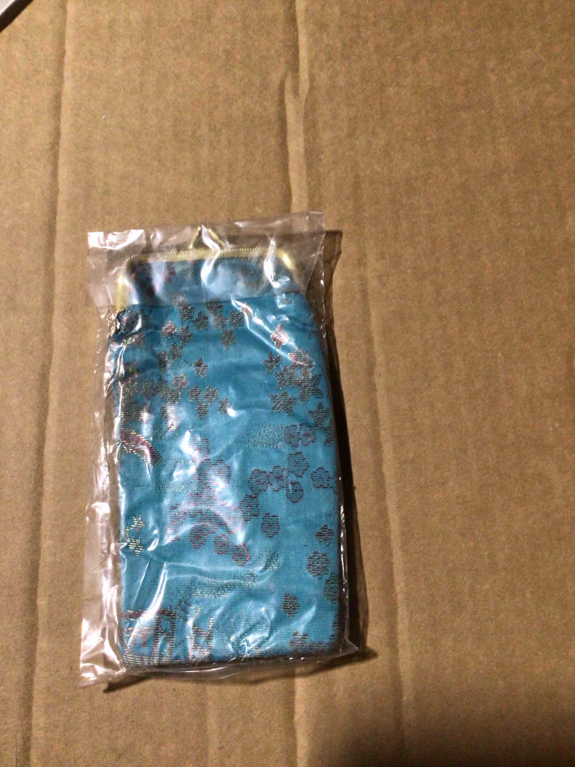 Condition photo showing Good Condition for Small silk brocade purple or purce with a metallic mouthpiece closure ,which often features  