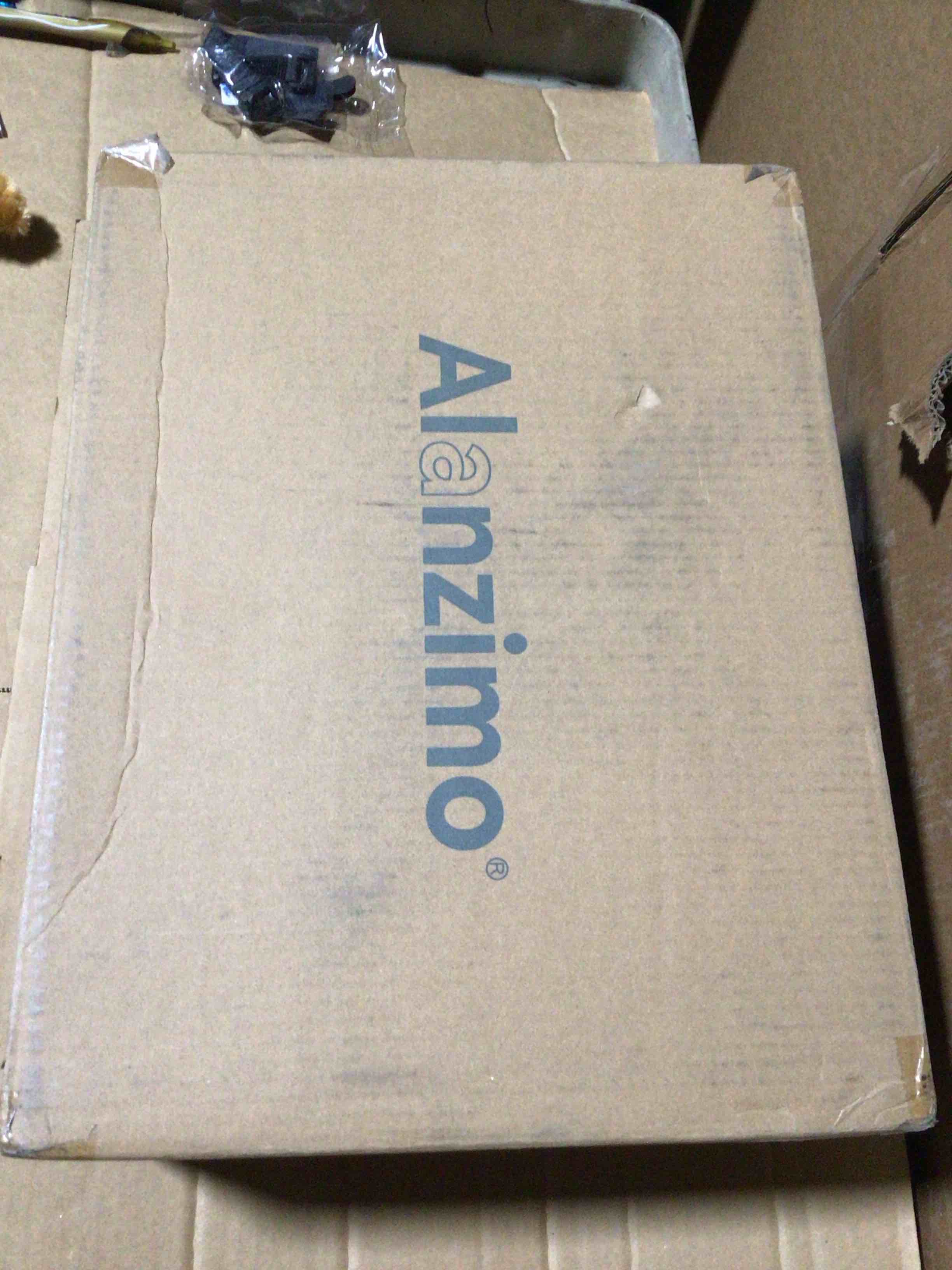 Condition photo showing New/Like New for Alanzimo Goose Feathers Down Pillows Standard/Queen Size Set of 2, Luxury Soft Feather Down Pillow for Sleeping, 100% Cotton Cover Hotel Collection Bed Pillows for Back,Stomach or Side Sleepers 20x28 Antique White 20X28" (Pack of 2)