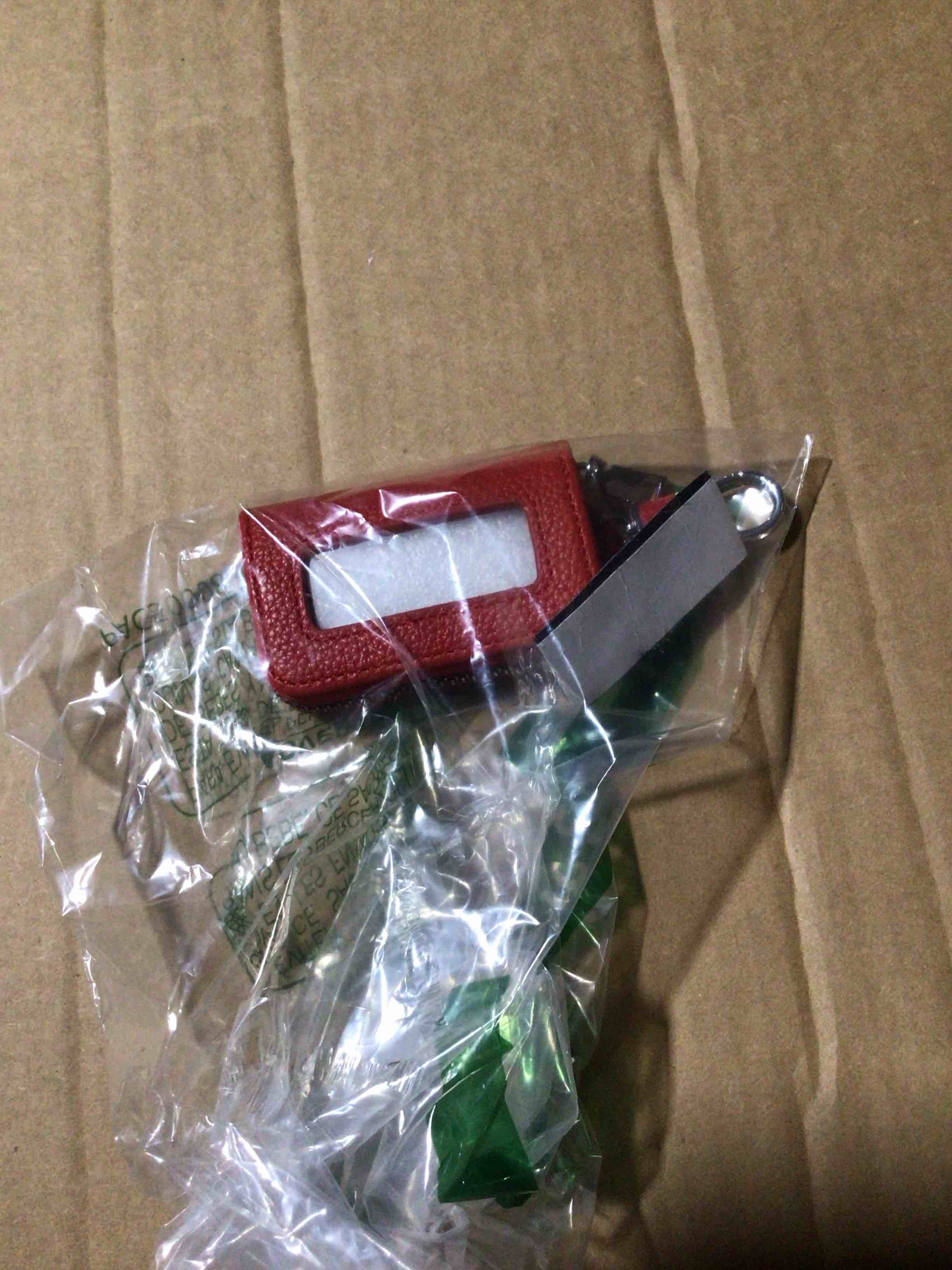 Condition photo showing New/Like New for vvag Car Key Fob Holder, Universal Genuine Leather Key Fob Case with Hook and Loop Tape, Premium Auto Smart Key fob Holder, for Remote Key Fob, Red Car Accessories for Women & Man (Red)