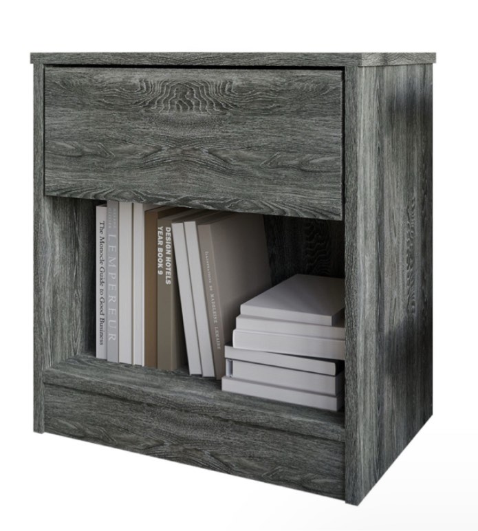 ChaletPosh Dark Grey 18.5-in W x 22.76-in H Modern Nightstand