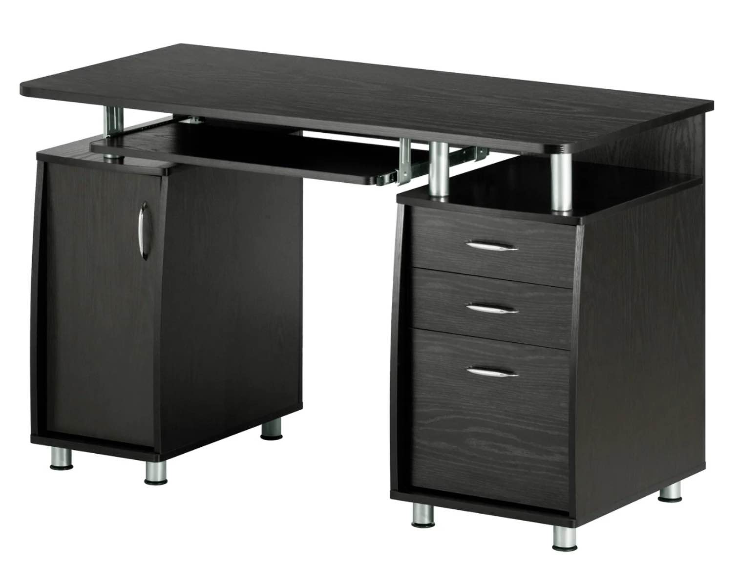 Complete Workstation Computer Desk with Storage , Espresso 
